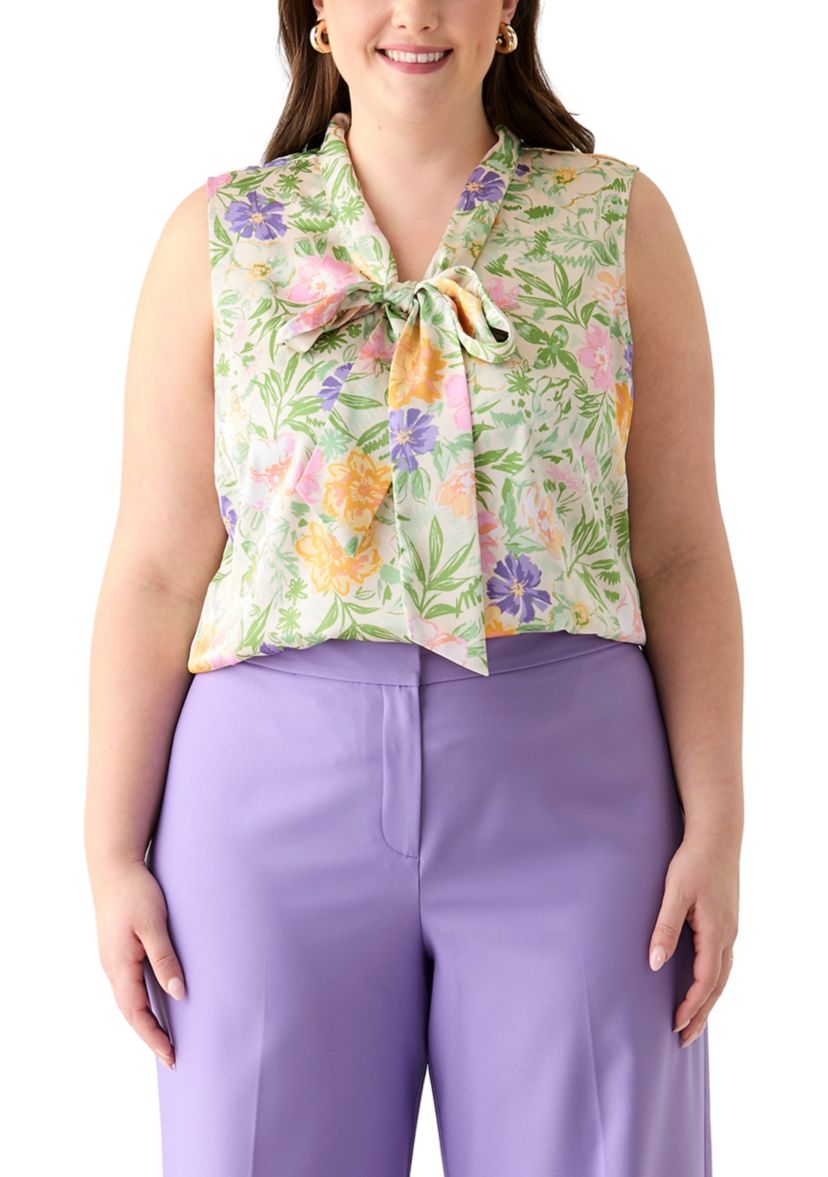 Plus Size Bow Blouse