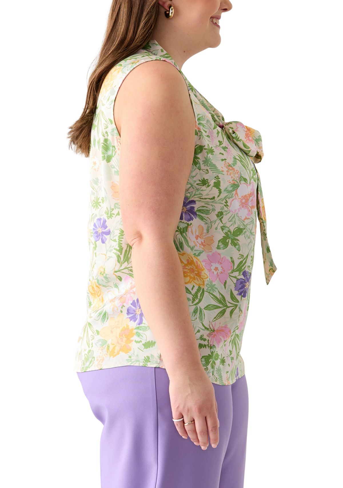 Plus Size Bow Blouse