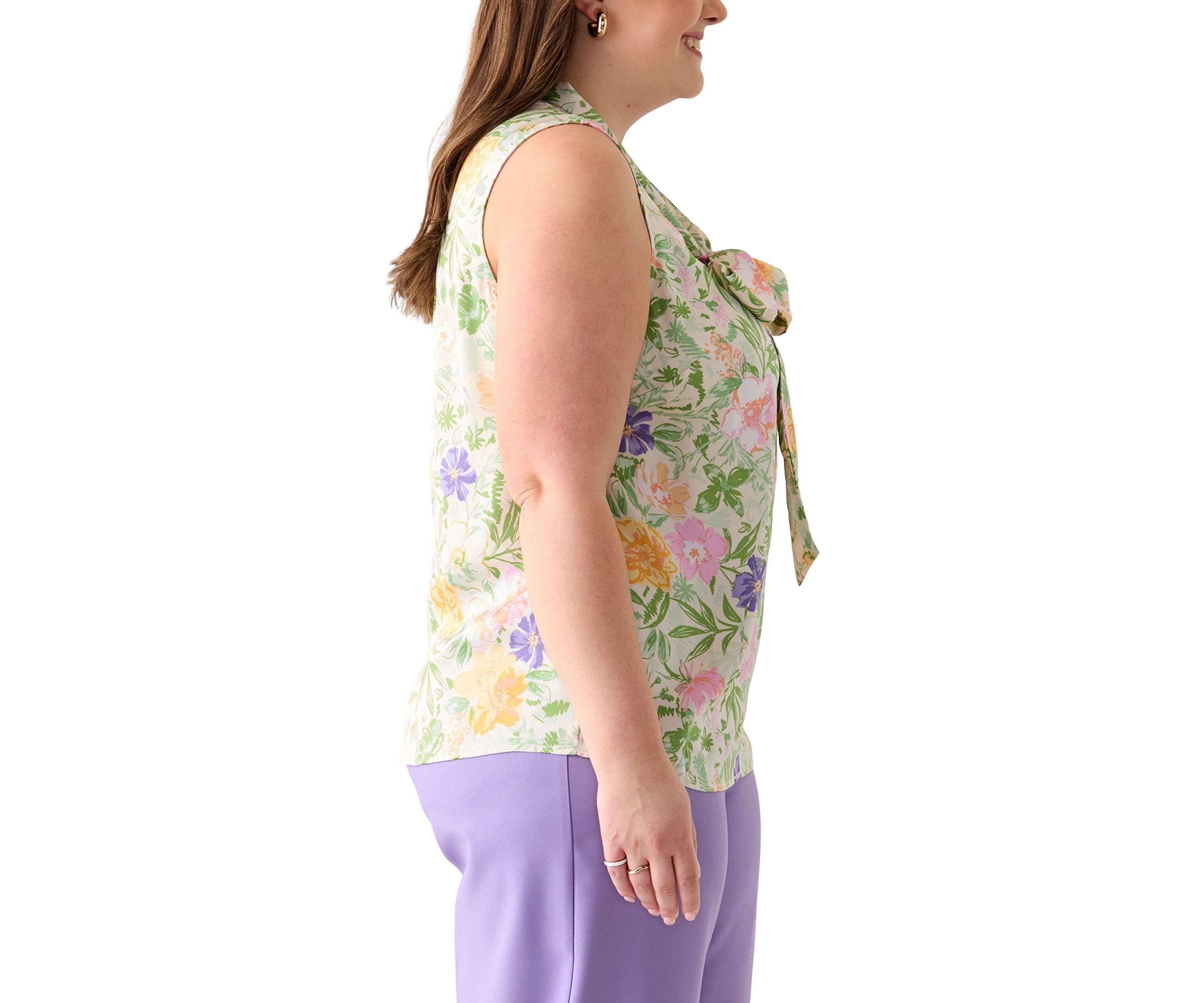 Plus Size Bow Blouse