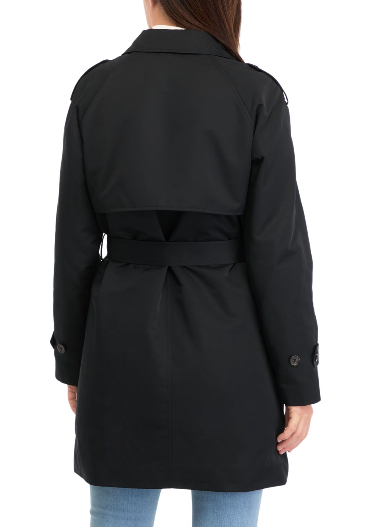 Womens Coated Gab Trench with Polyfill Insulation