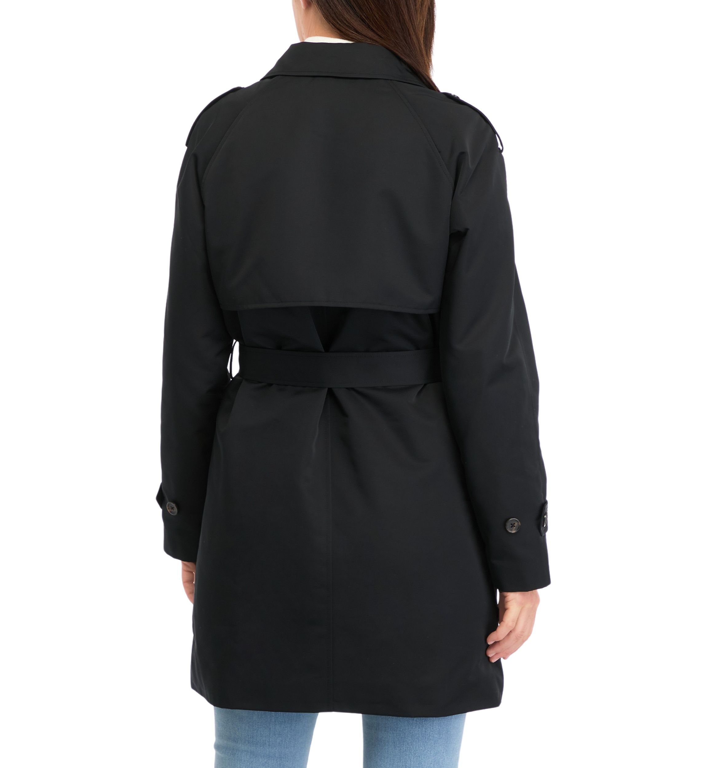 Womens Coated Gab Trench with Polyfill Insulation