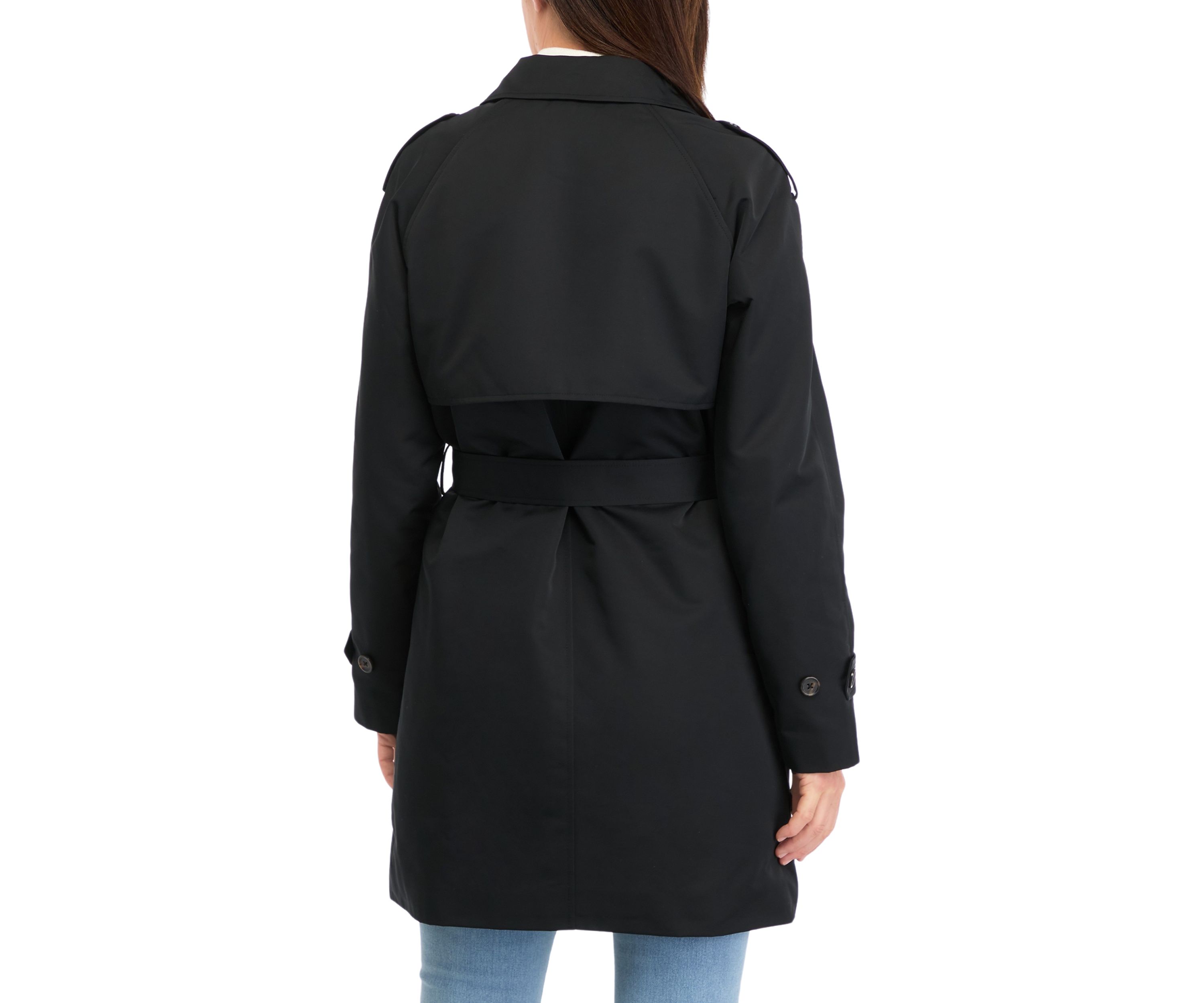 Womens Coated Gab Trench with Polyfill Insulation
