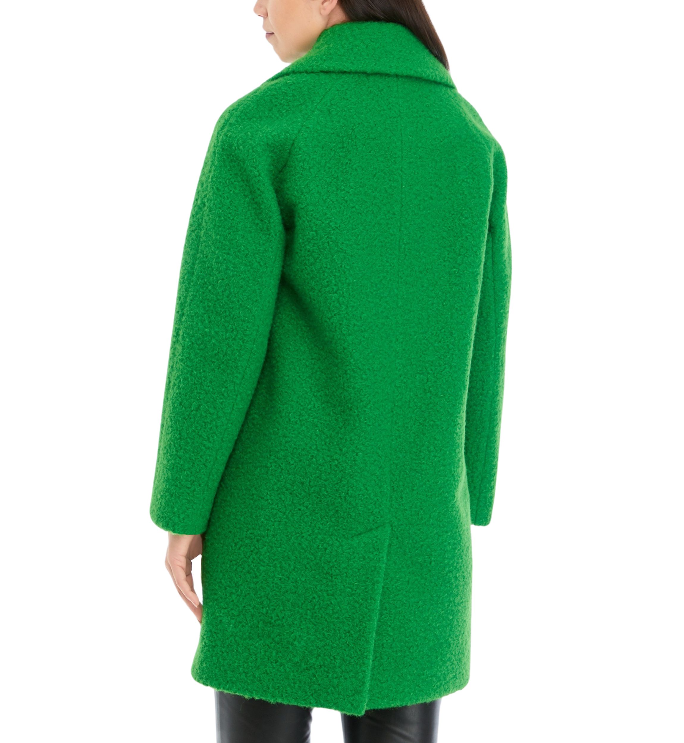 Womens Single Breasted Boucle Coat