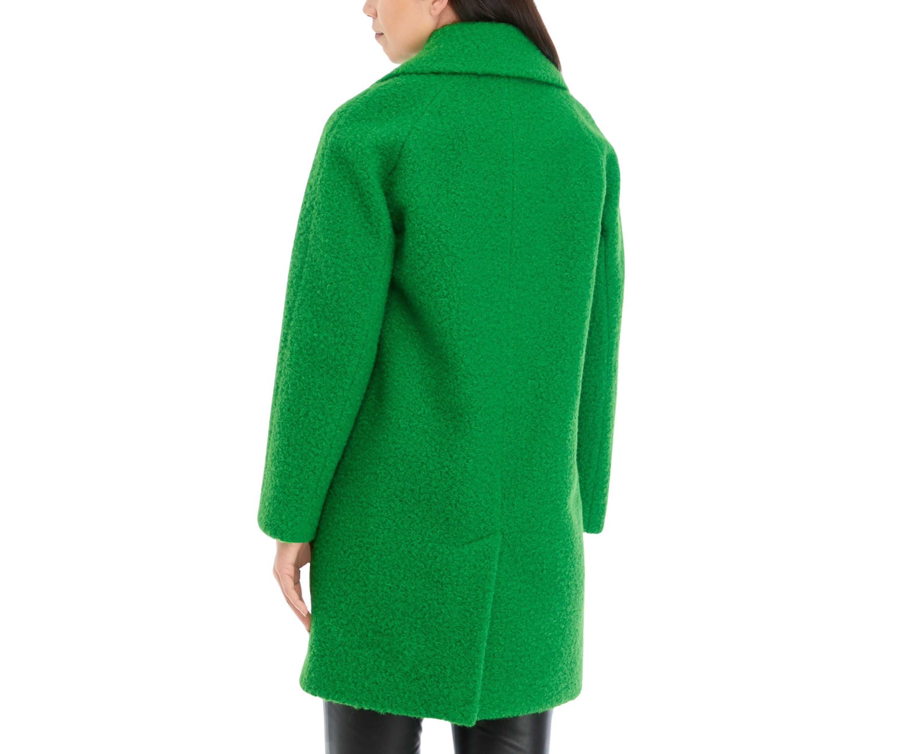 Womens Single Breasted Boucle Coat