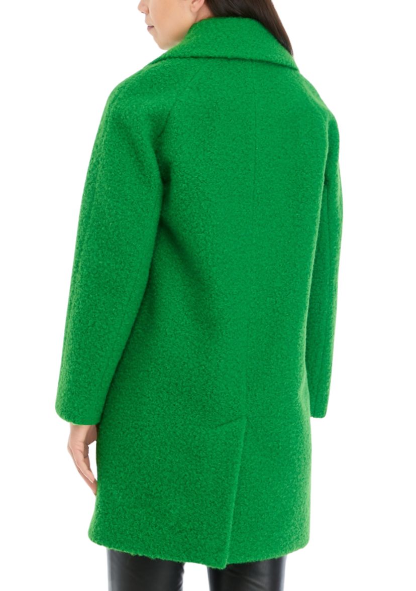 Womens Single Breasted Boucle Coat