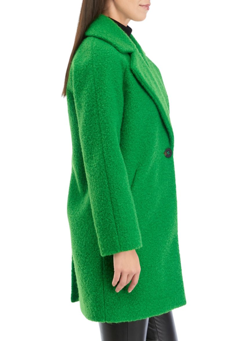 Womens Single Breasted Boucle Coat