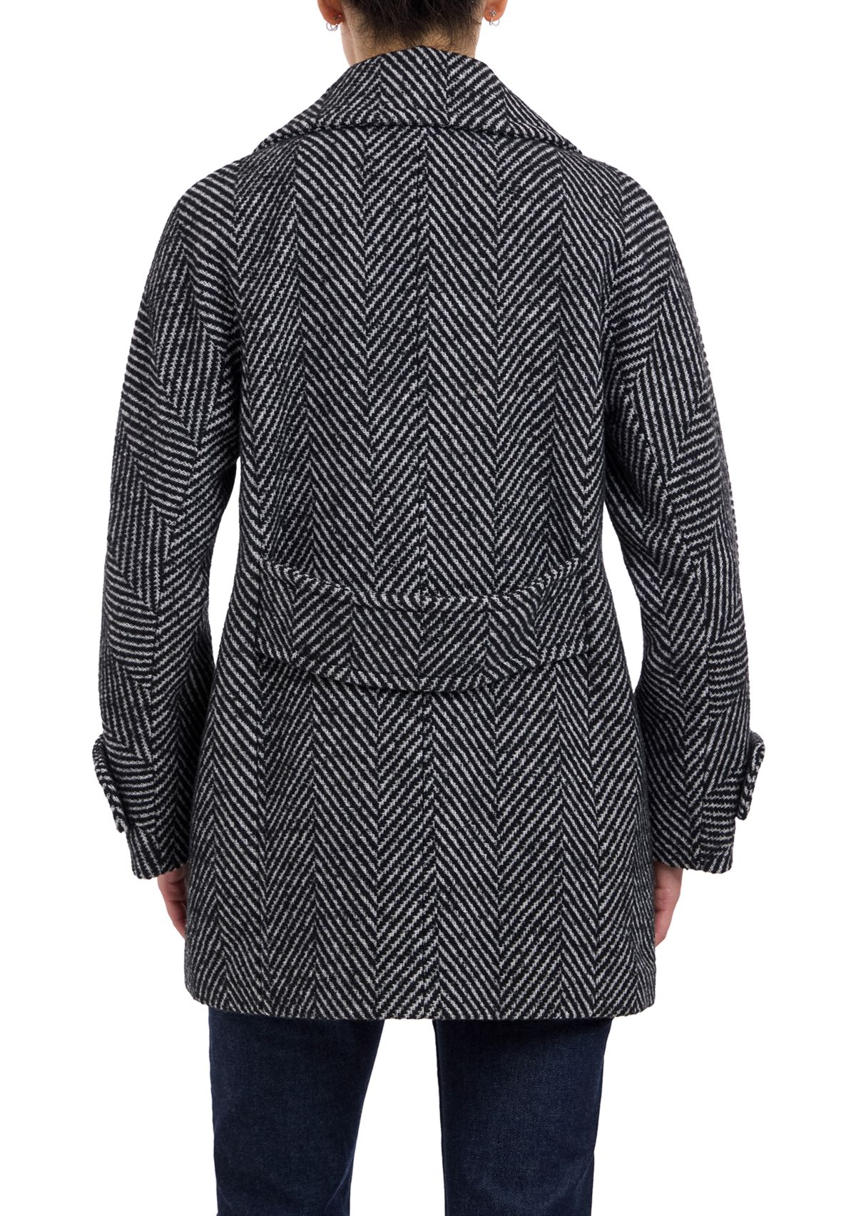 Womens Double Breast Short Wool Coat