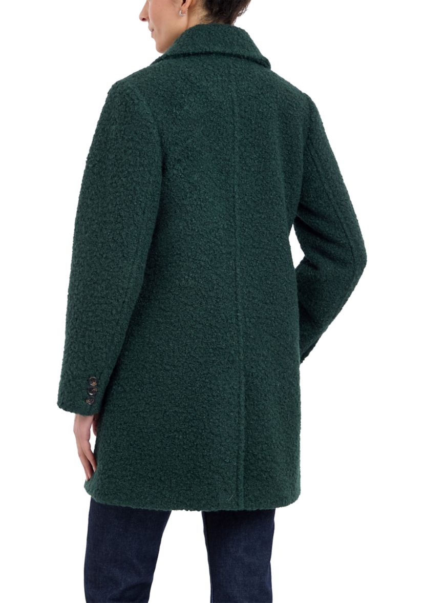 Womens Double Breasted Mid Length Wool Coat