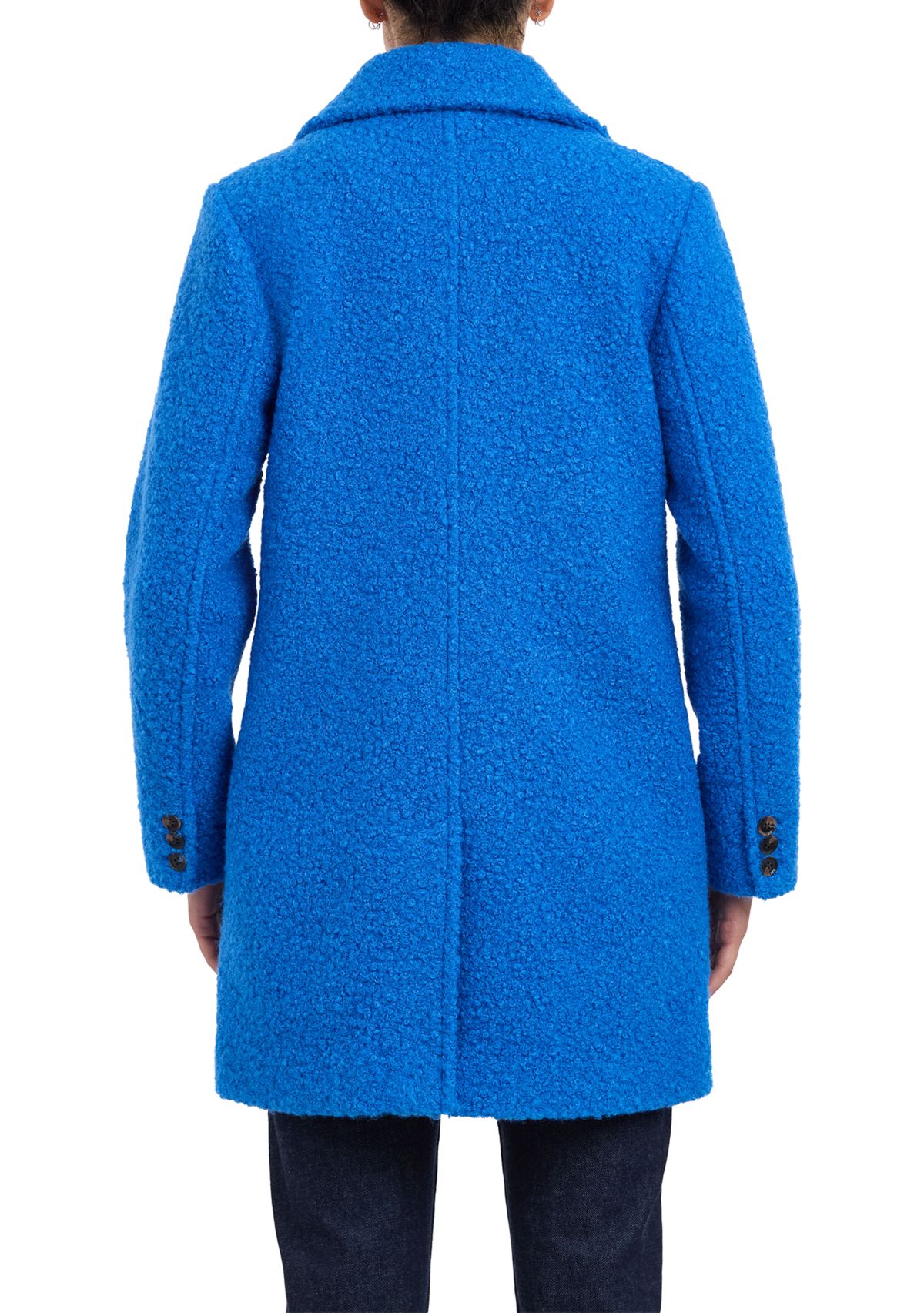 Womens Double Breasted Mid Length Wool Coat