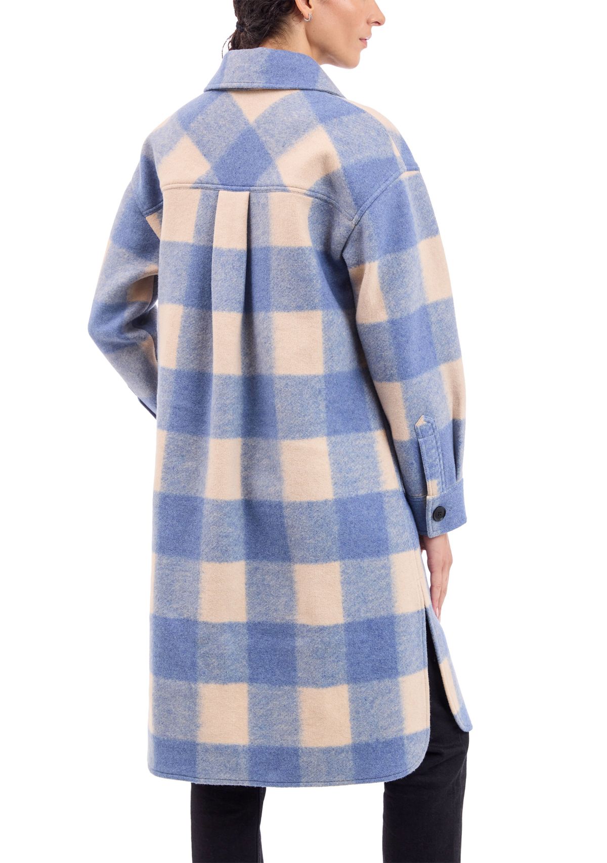 Womens Longline Plaid Shacket