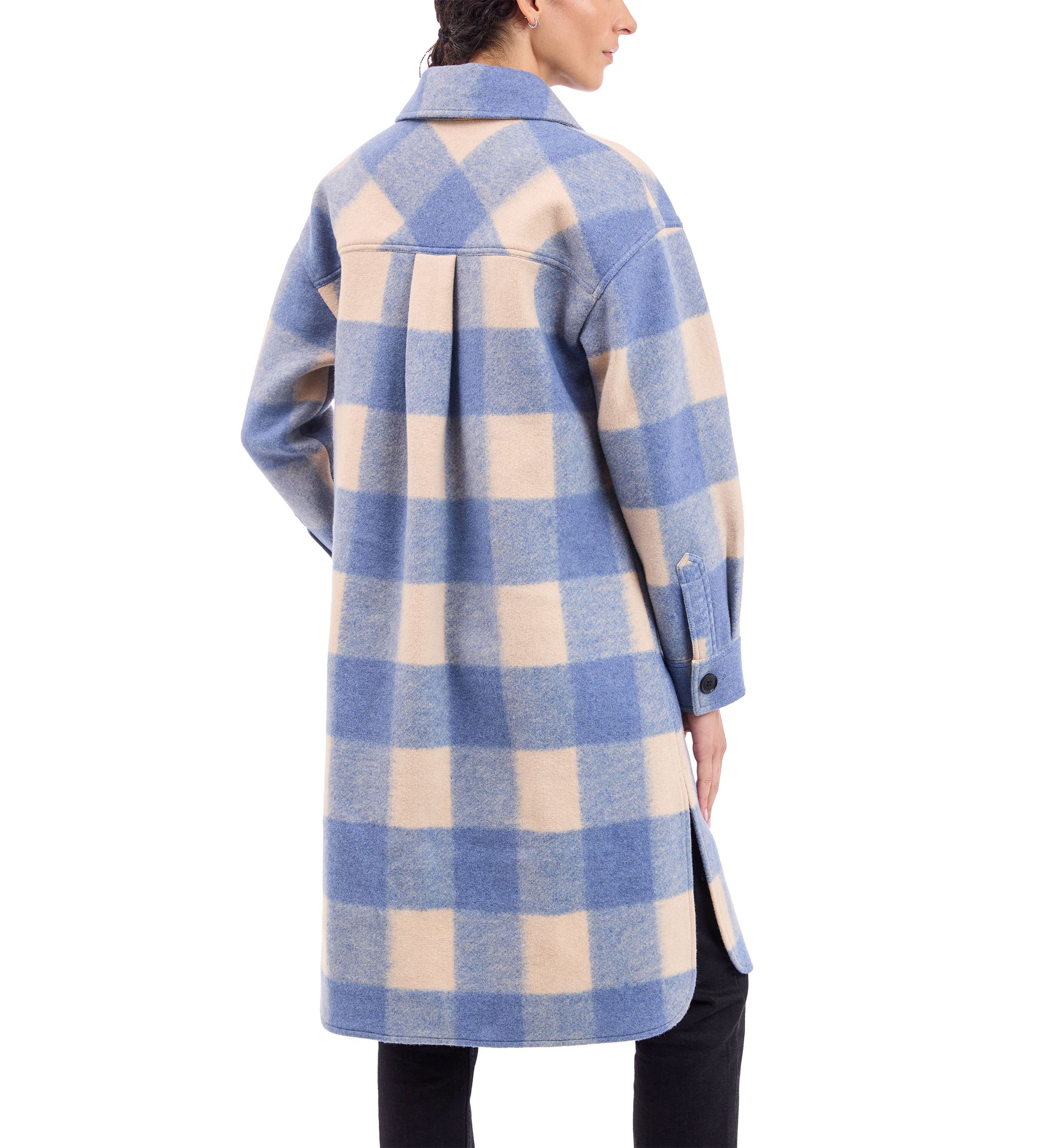 Womens Longline Plaid Shacket