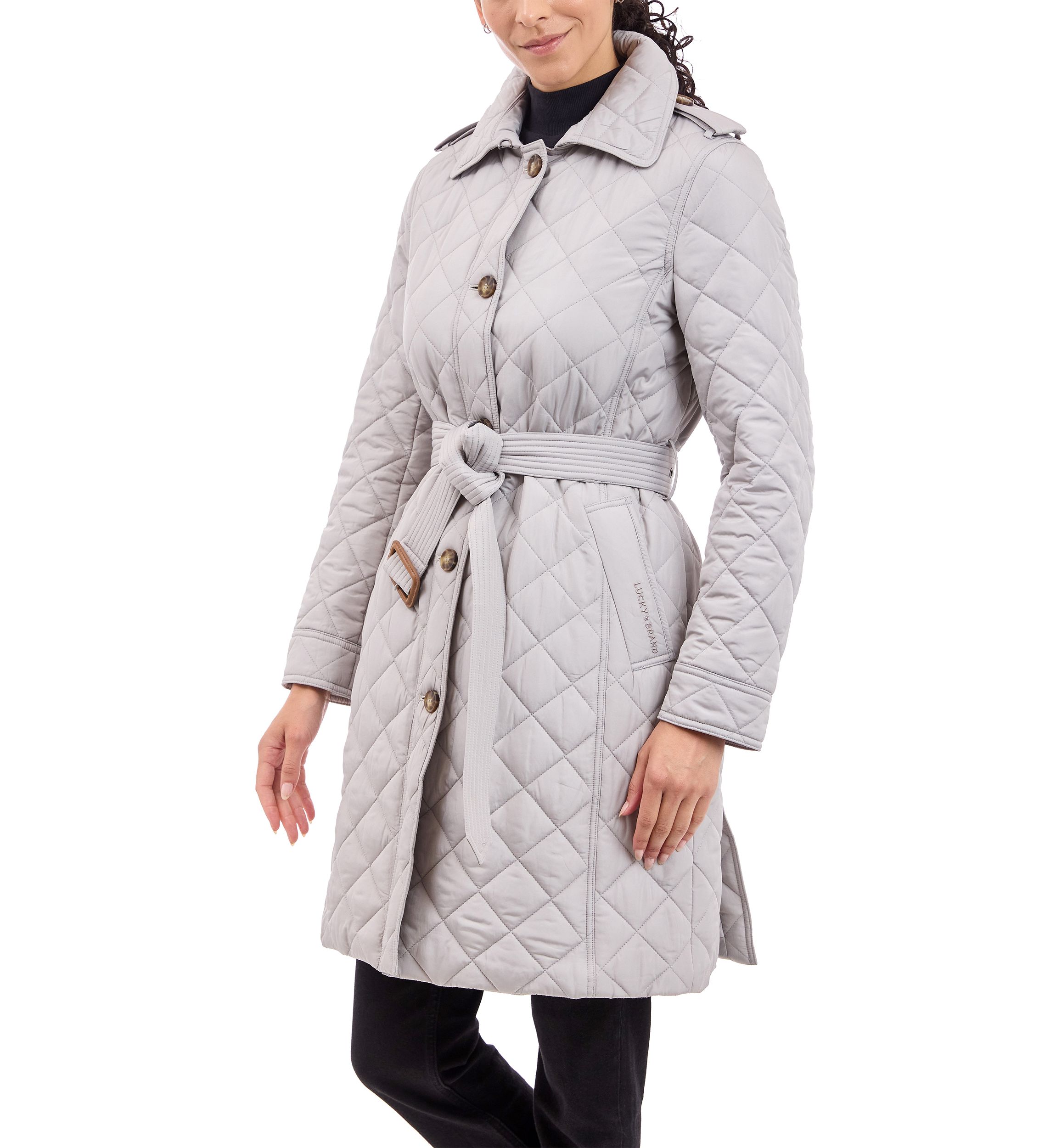 Quilted Jacket with Belt