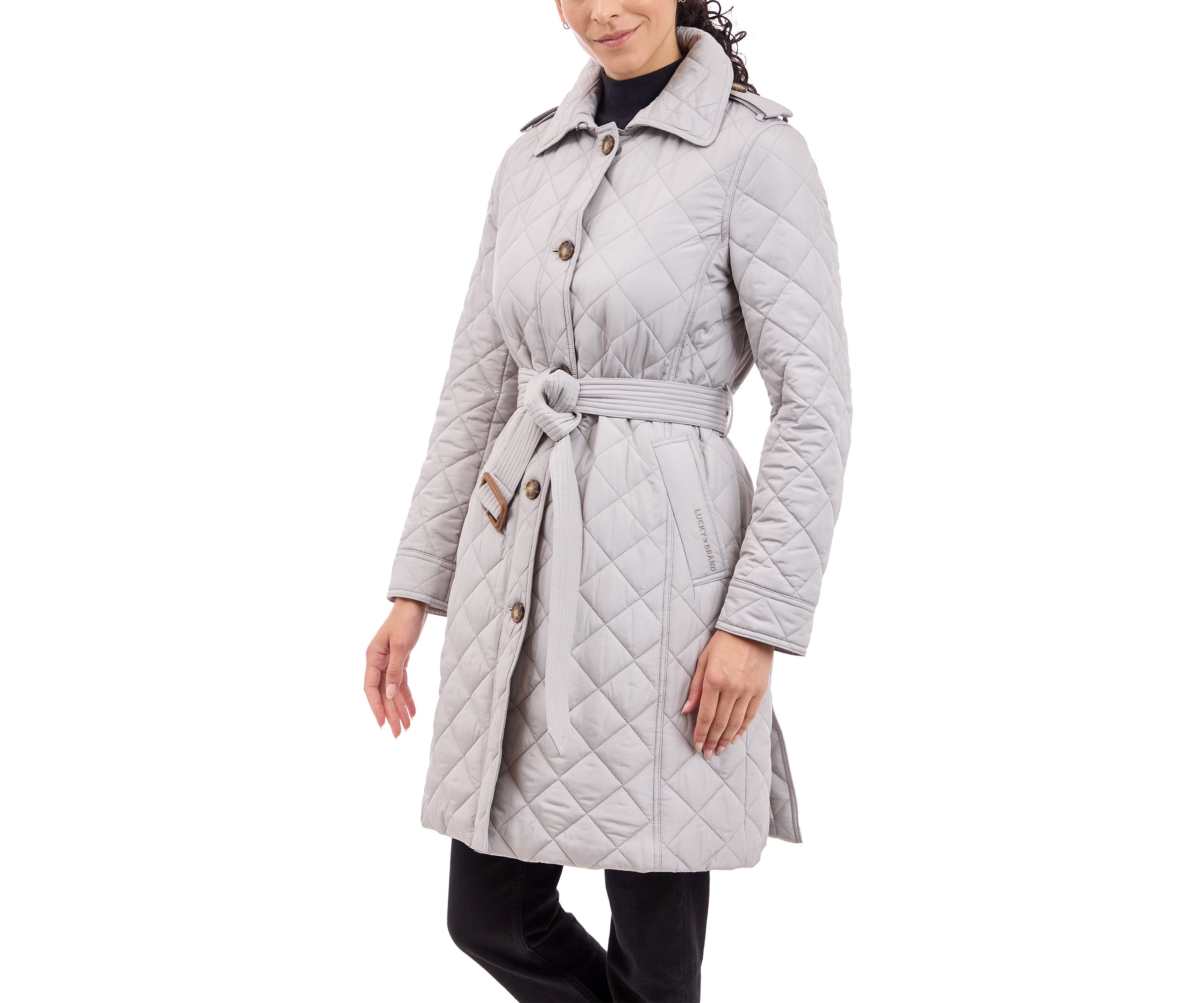 Quilted Jacket with Belt