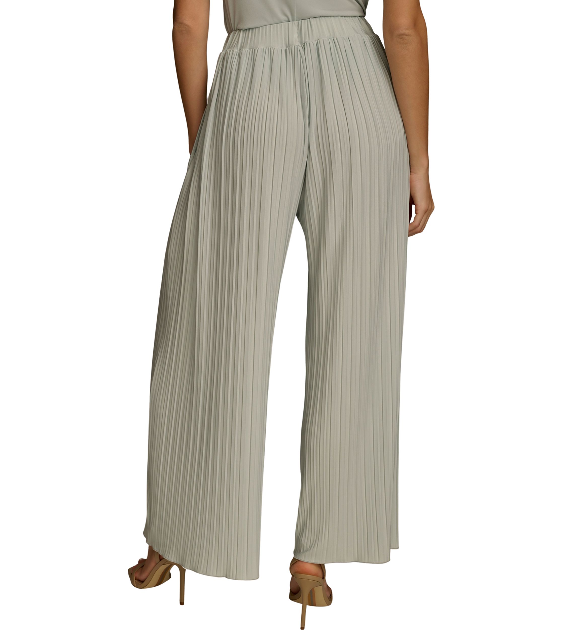 Womens Pleated Pull On Pants