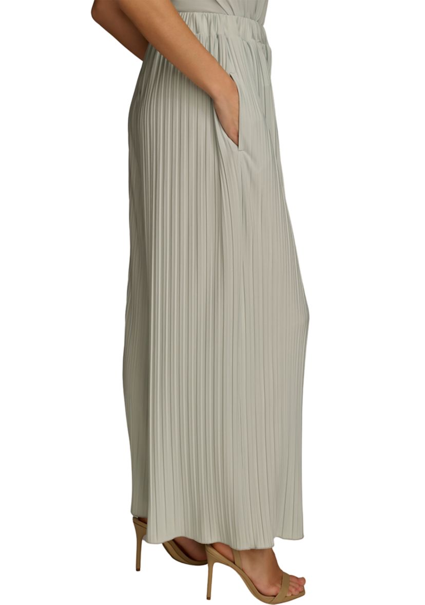 Womens Pleated Pull On Pants