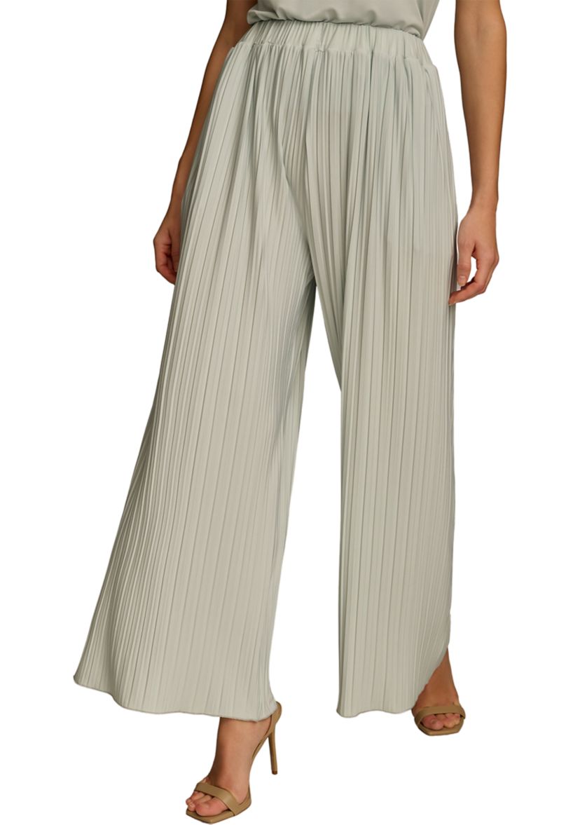 Womens Pleated Pull On Pants