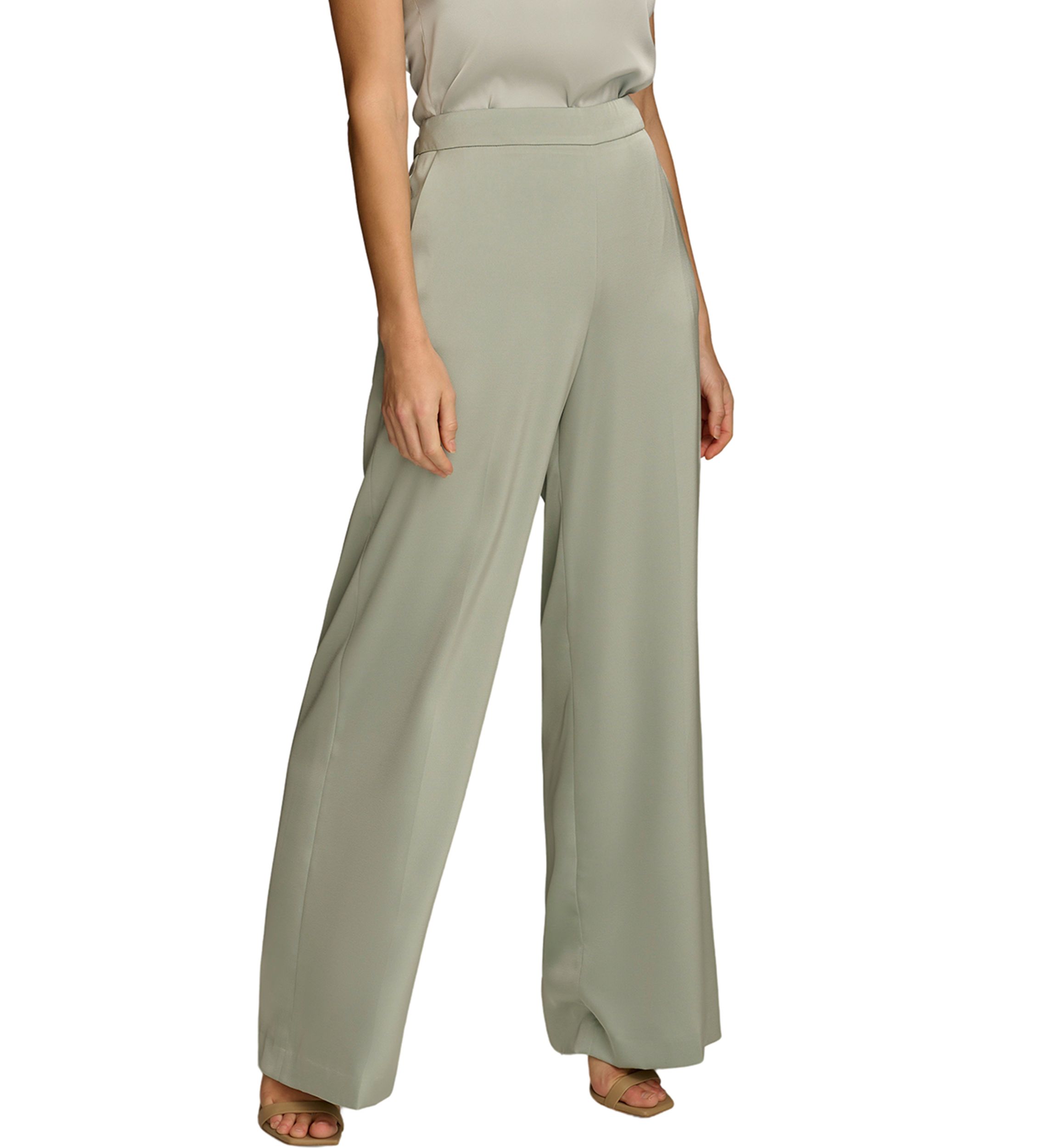 Womens Straight Leg Charmeuse Pants
