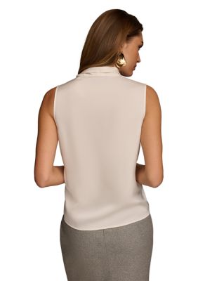 Women's Sleeveless Cowl Neck Blouse