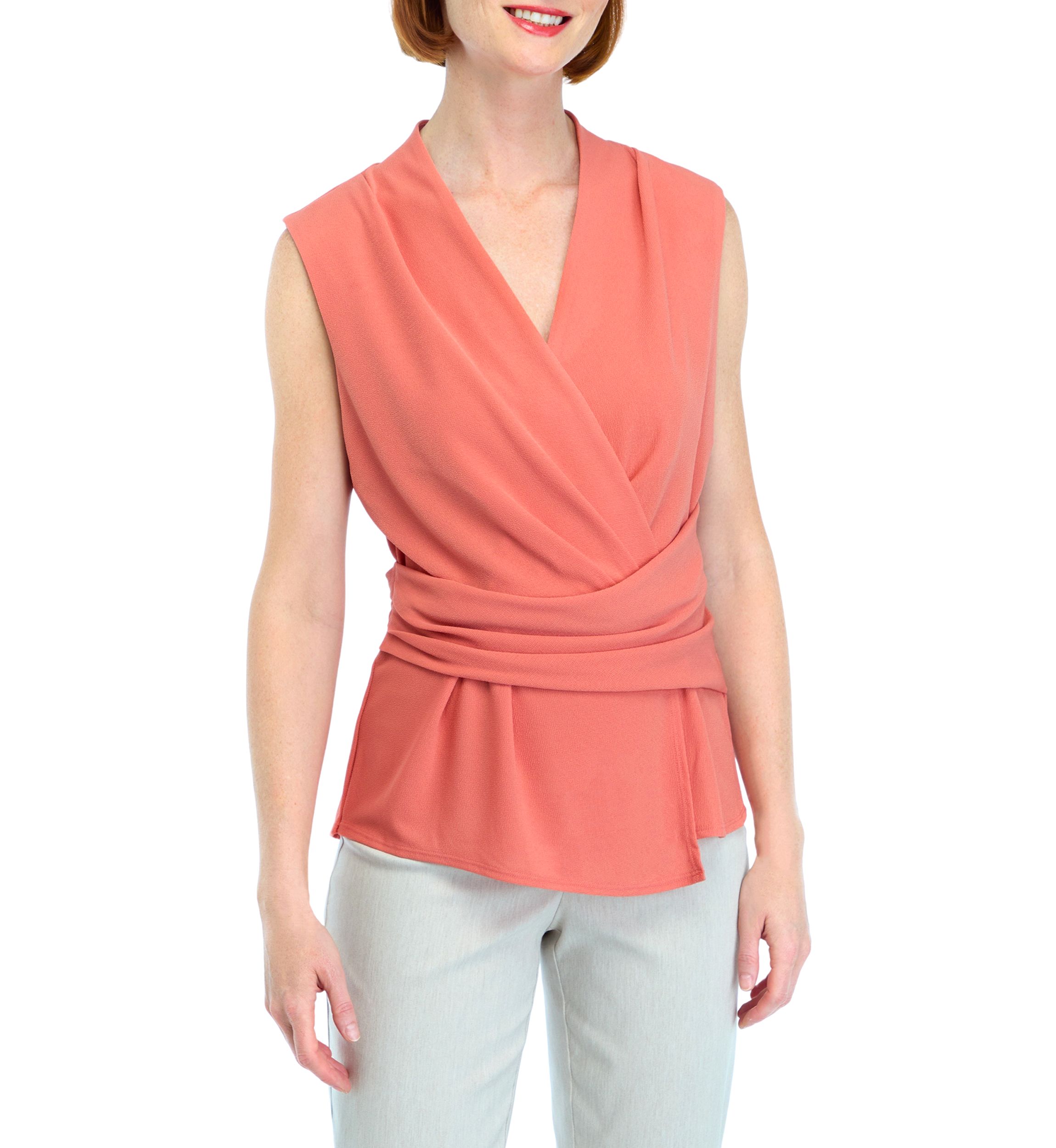 Womens V-Neck Peplum Blouse
