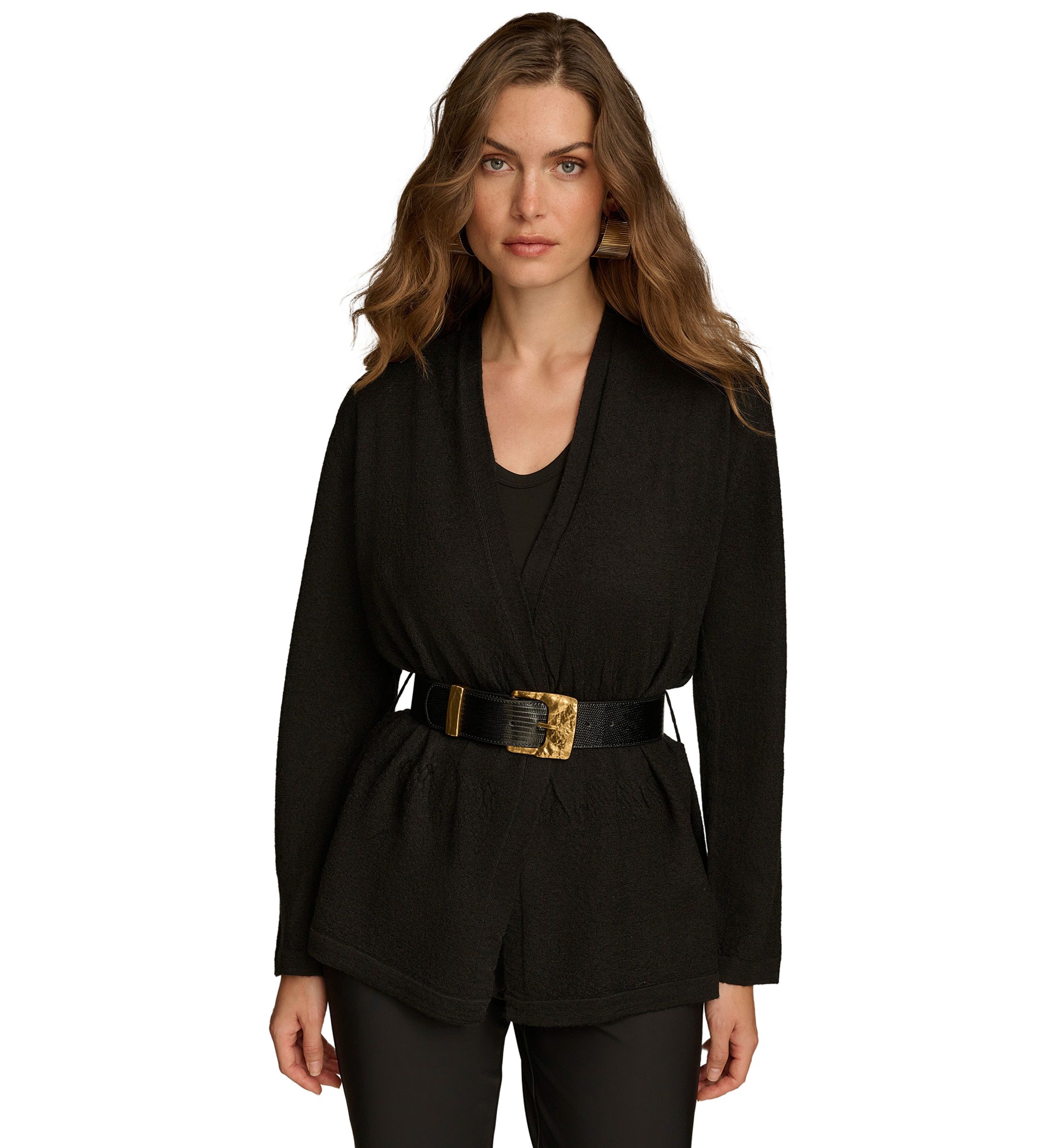 Womens Belted Sweater