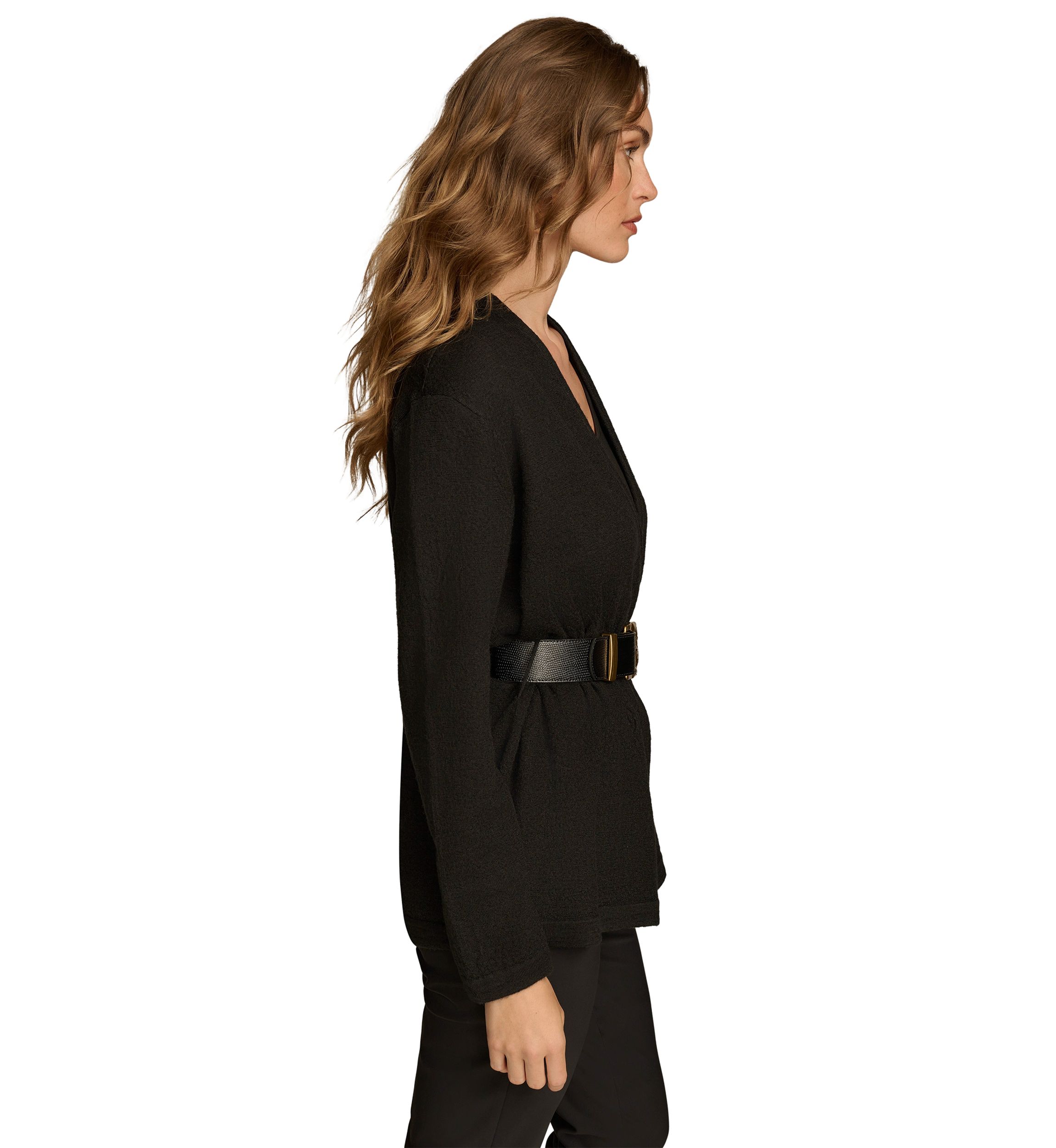 Womens Belted Sweater