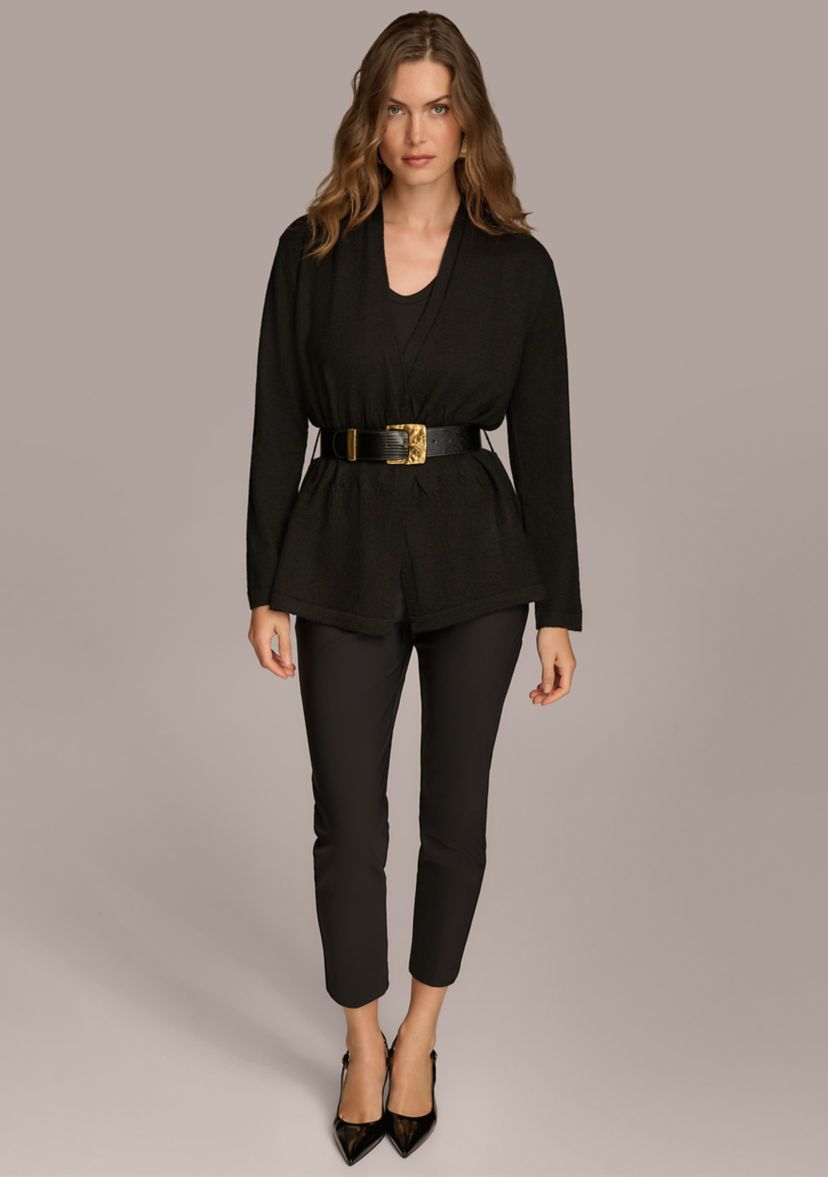 Womens Belted Sweater
