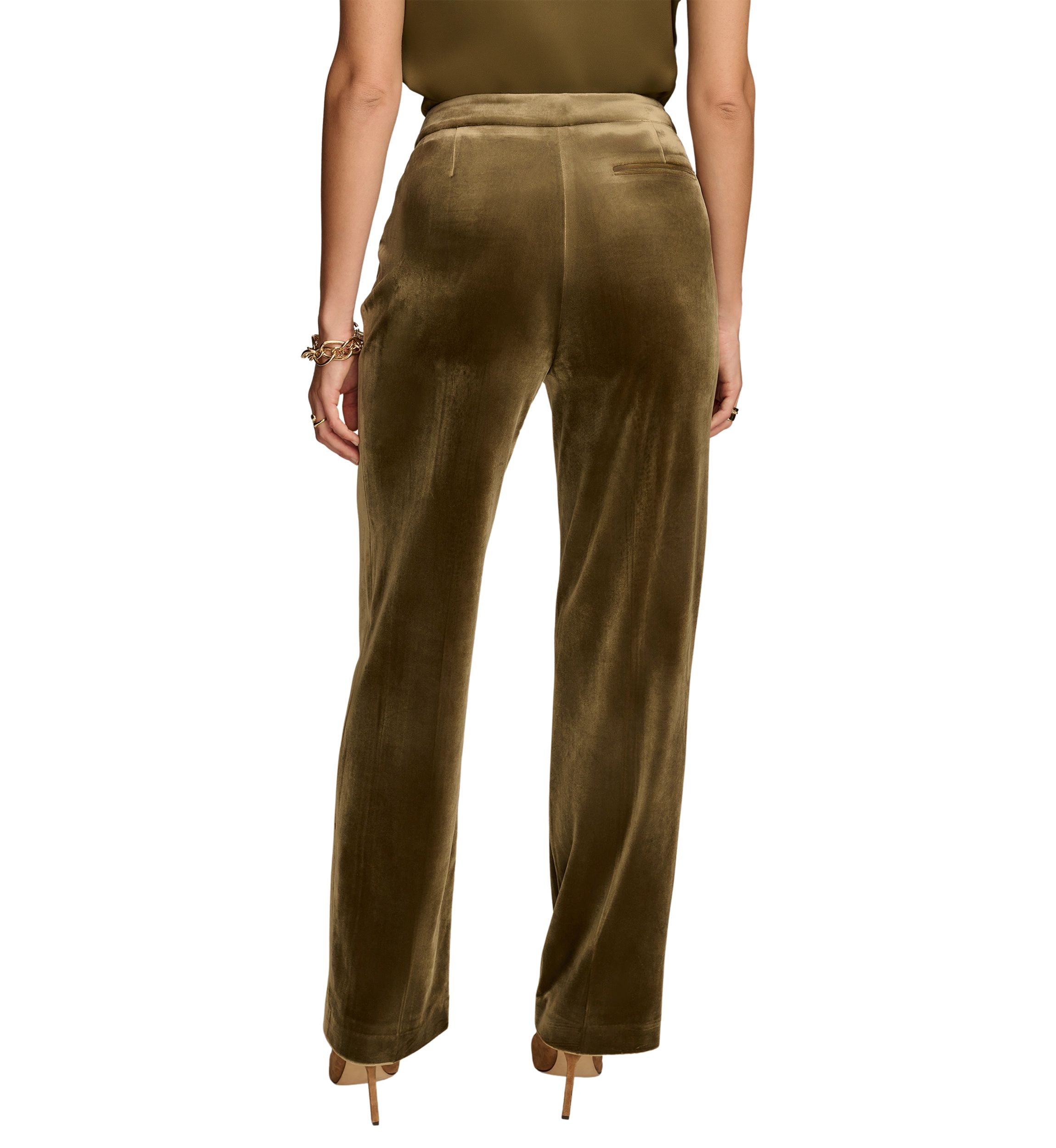 Womens Velvet Wide Leg Pants