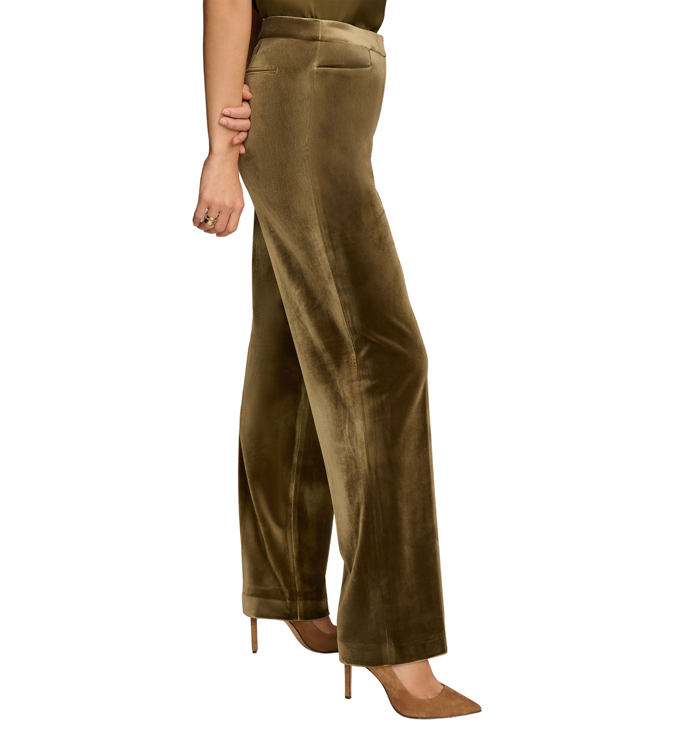 Womens Velvet Wide Leg Pants