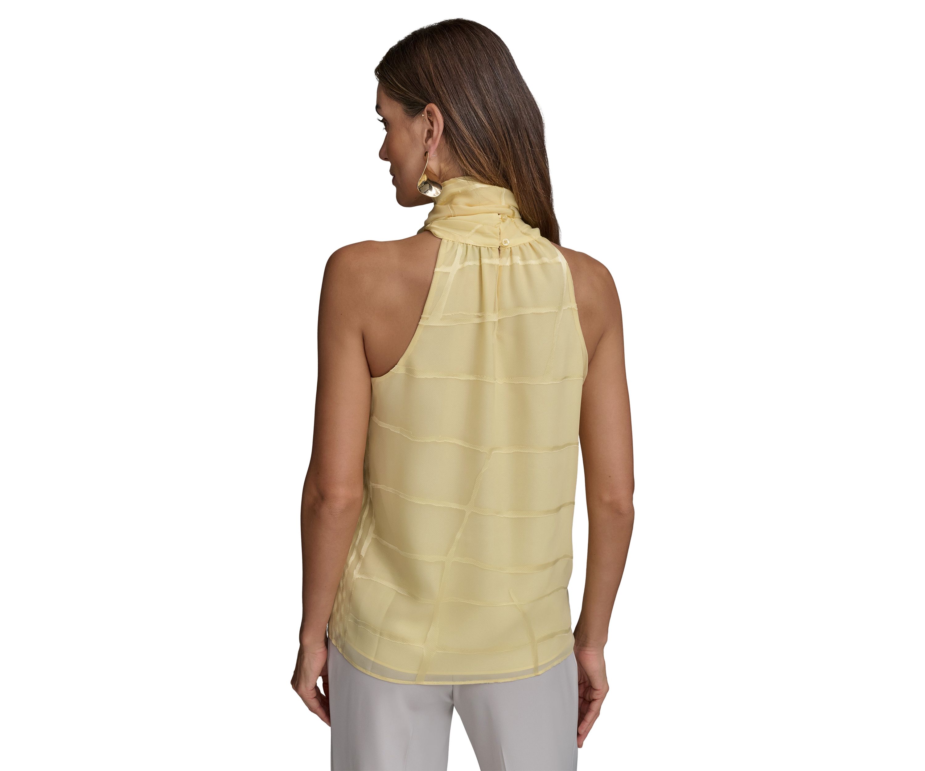 Womens Burnout Halter Blouse