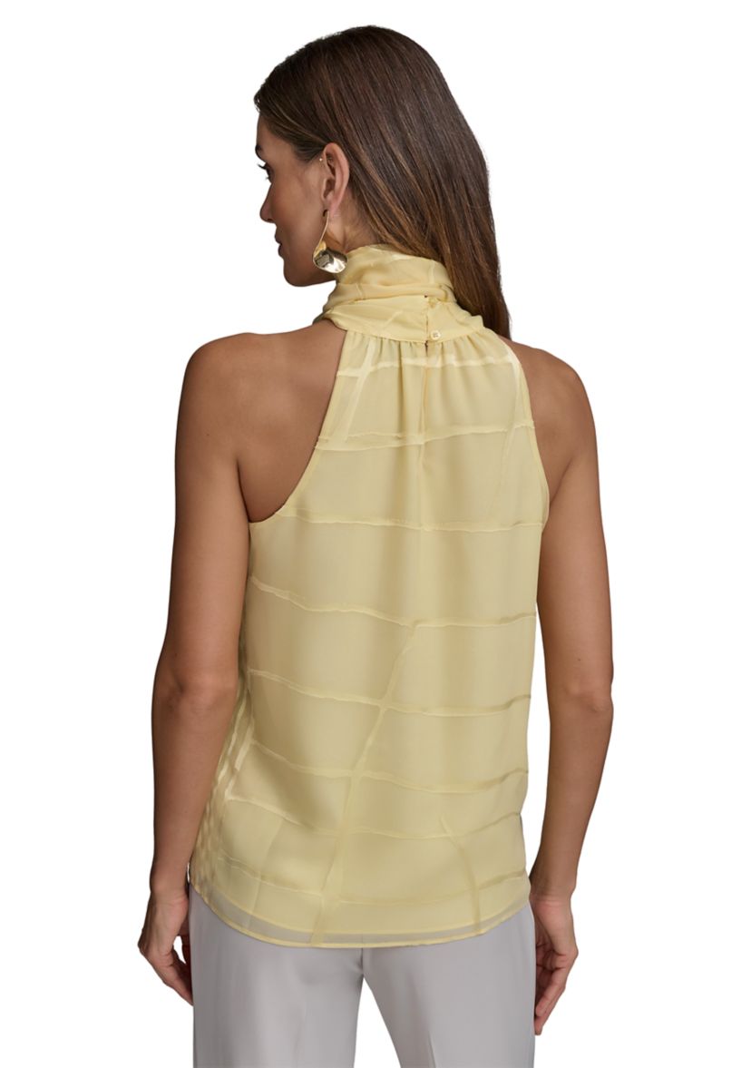 Womens Burnout Halter Blouse