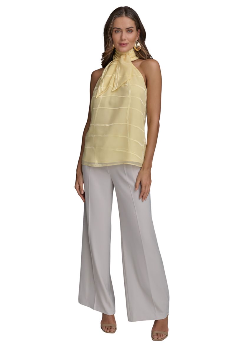 Womens Burnout Halter Blouse