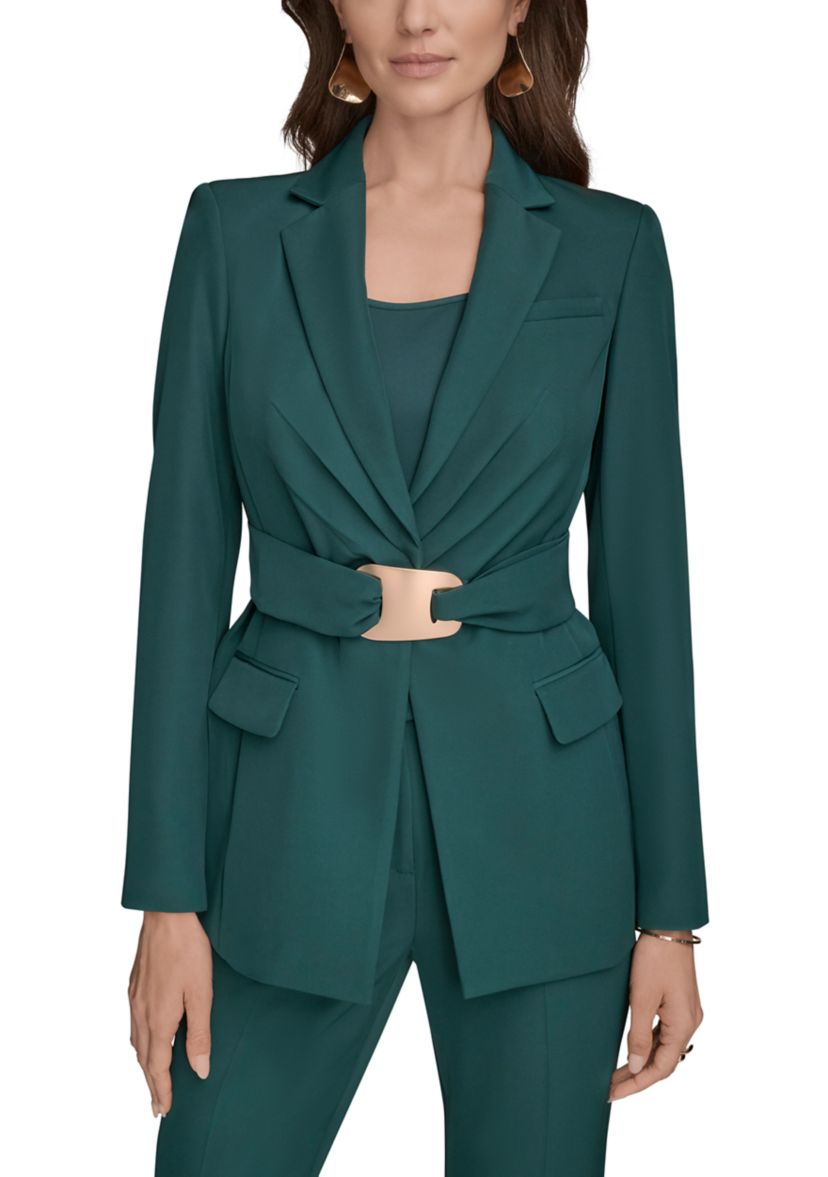 Womens Belted Blazer