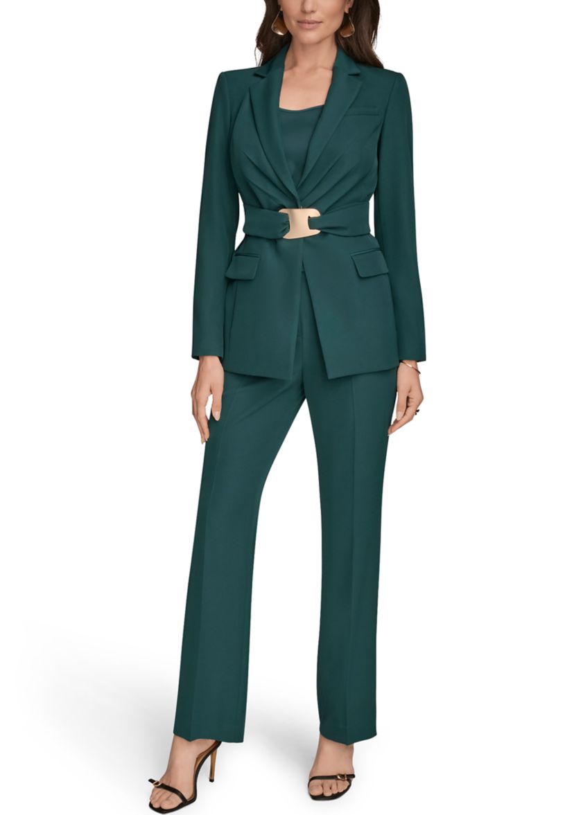 Womens Belted Blazer