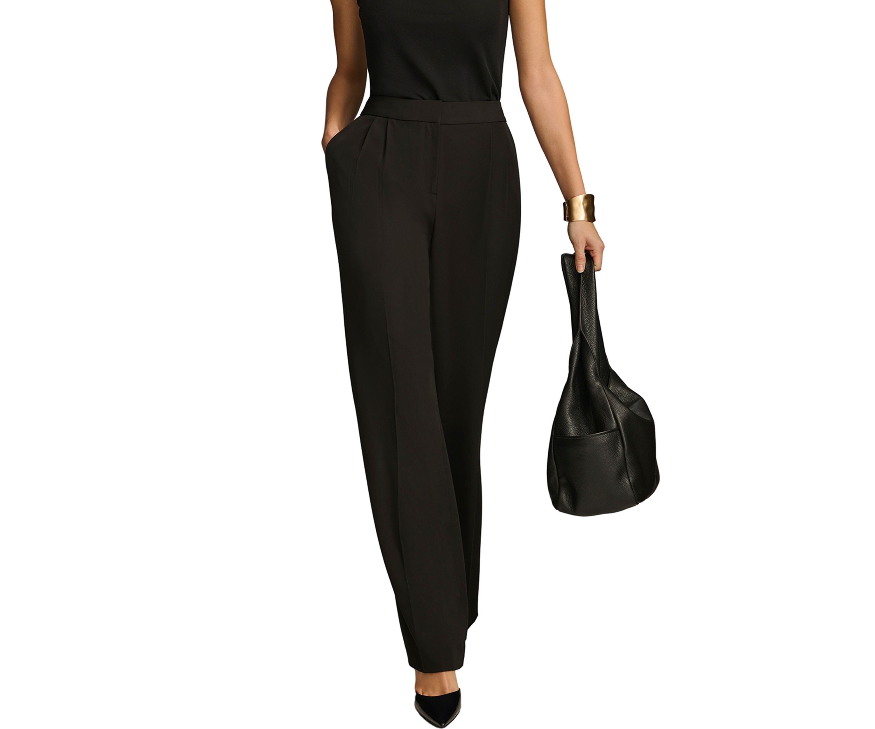 Womens Soft Suiting Wide Leg Pants