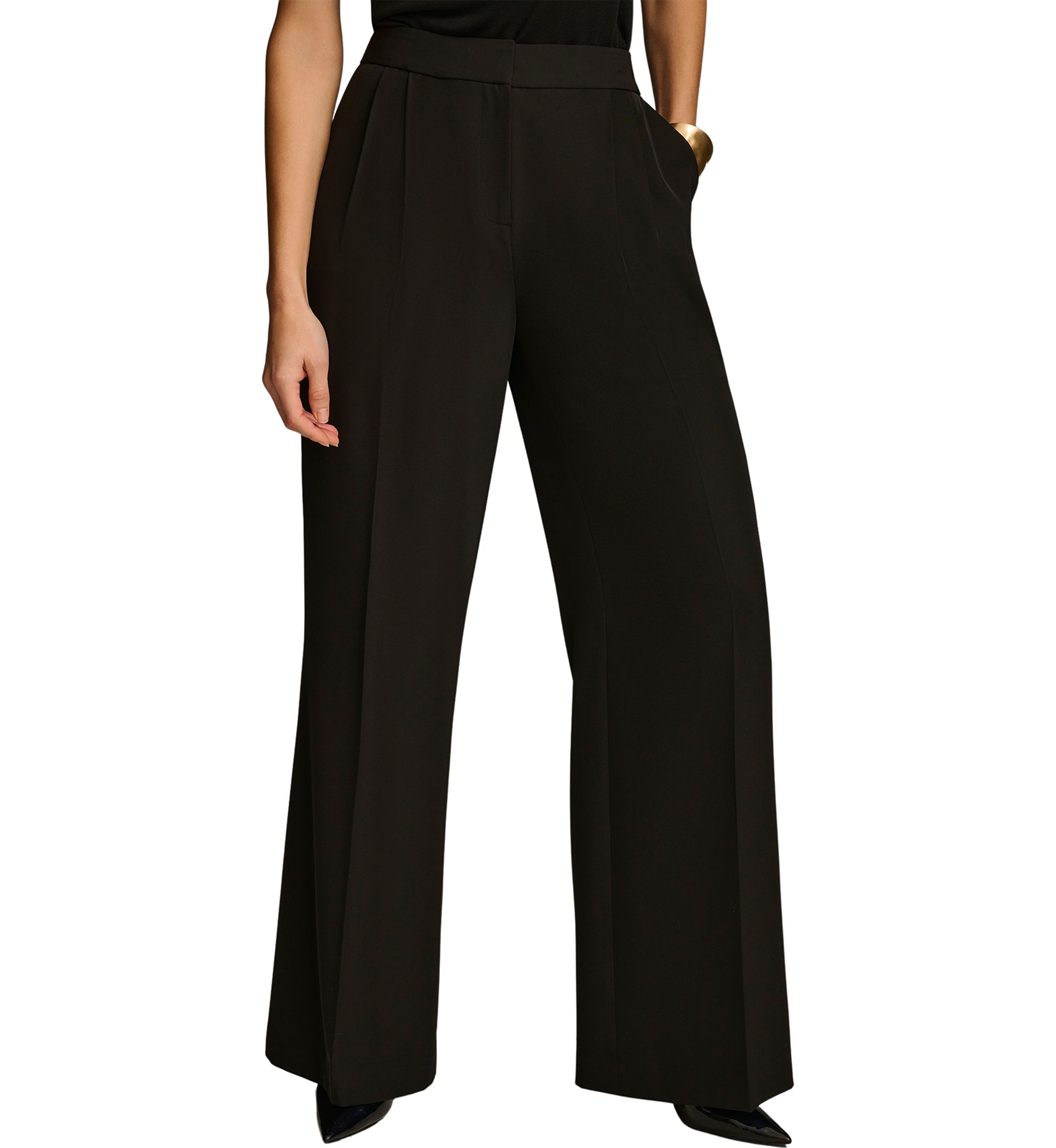 Womens Soft Suiting Wide Leg Pants