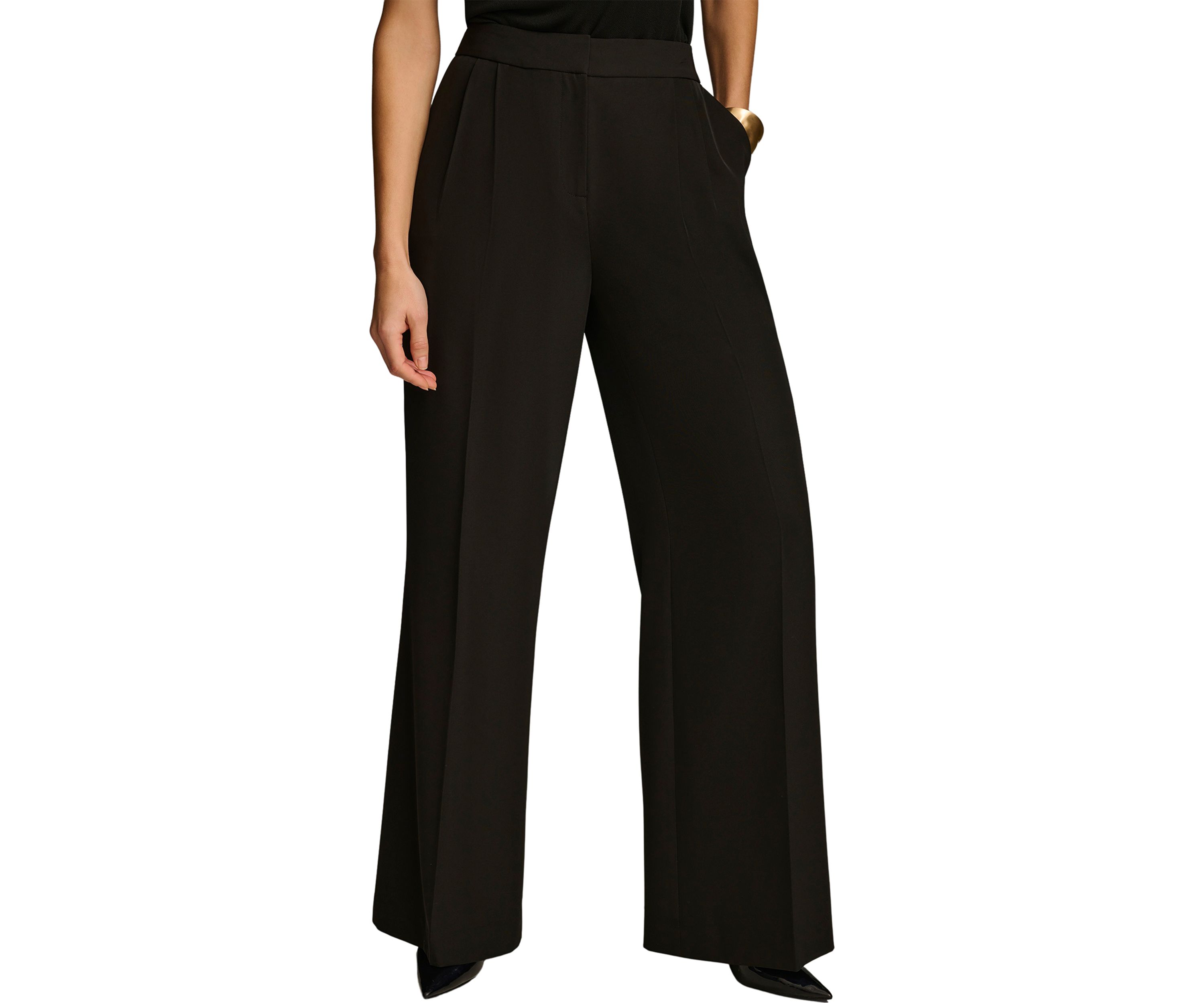 Womens Soft Suiting Wide Leg Pants