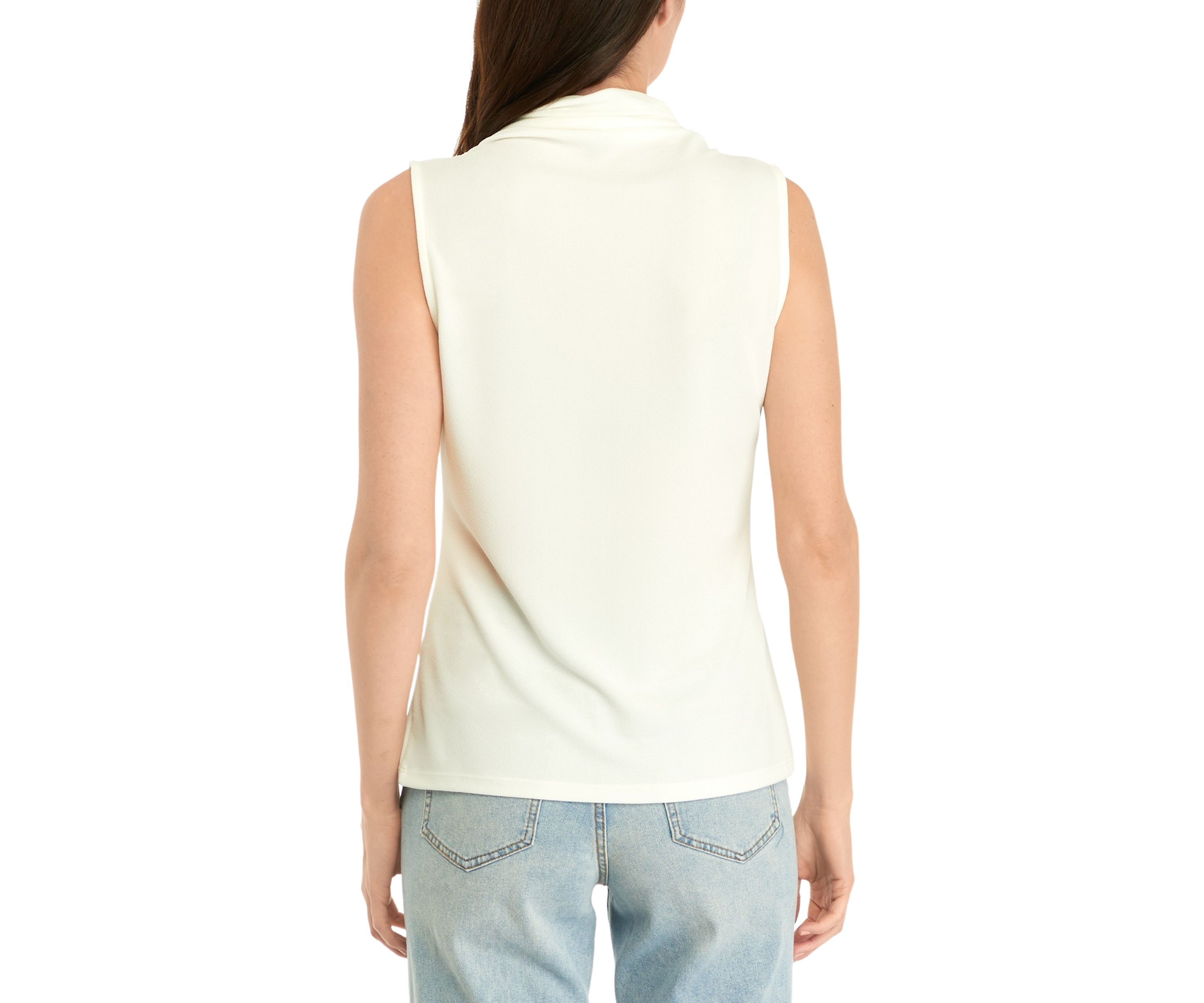 Womens Sleeveless Mock Neck Top