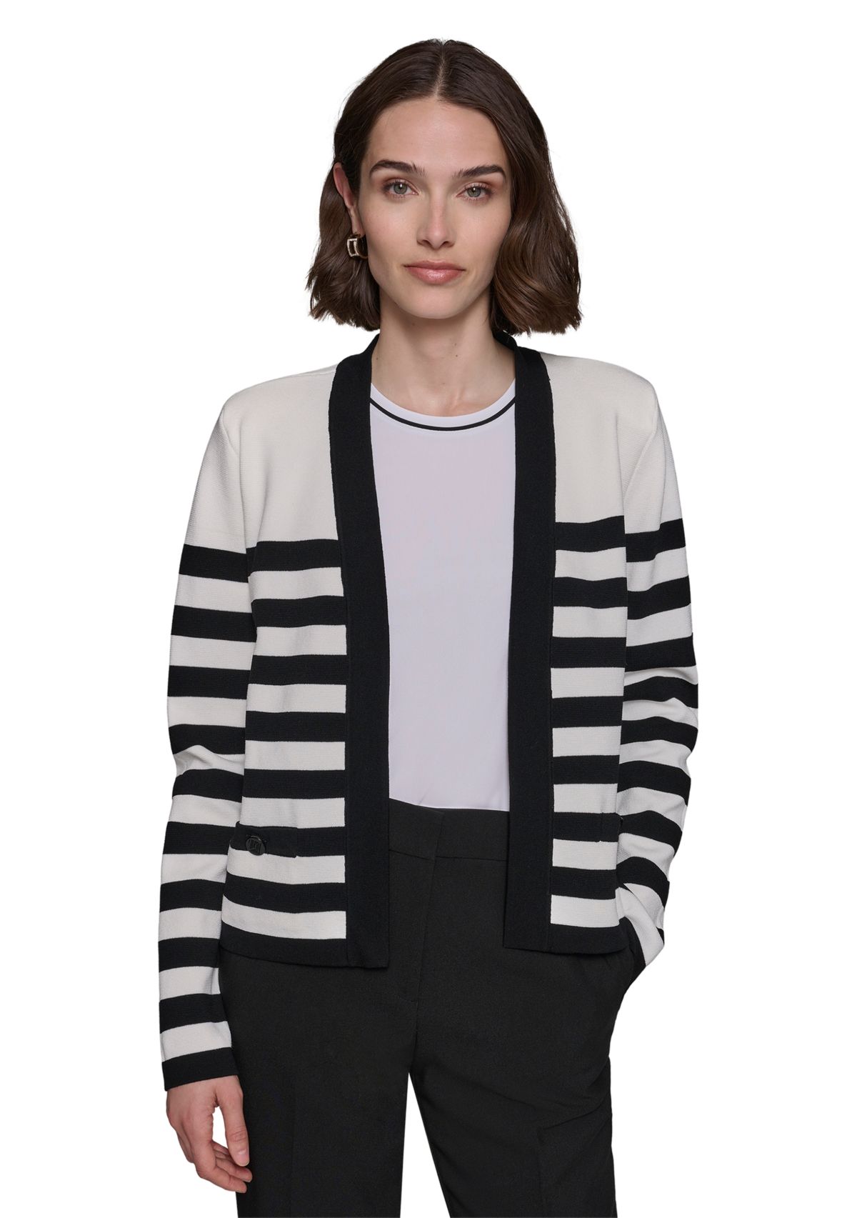 Womens Striped Cardigan 
