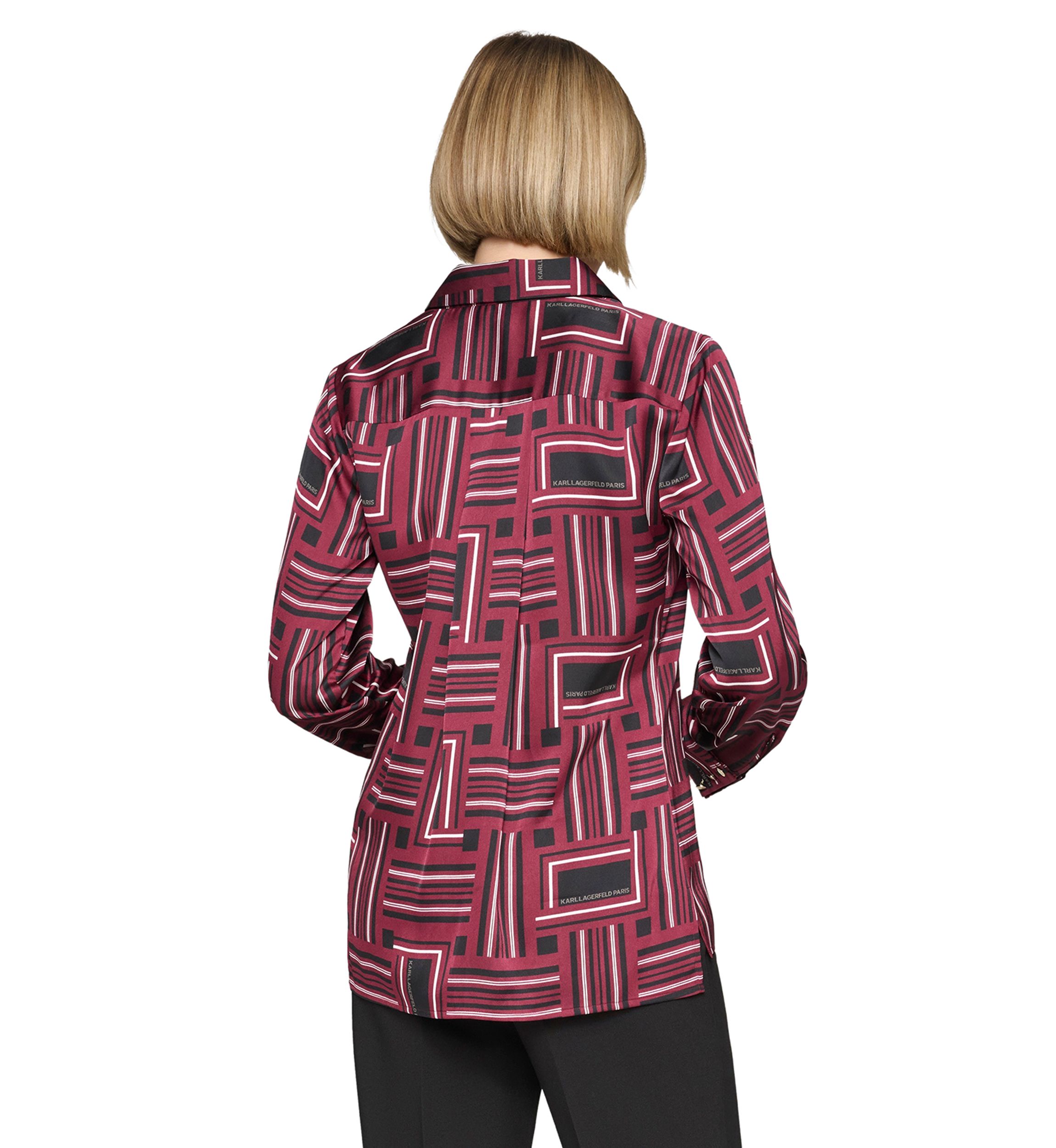 Womens Printed Collared Blouse