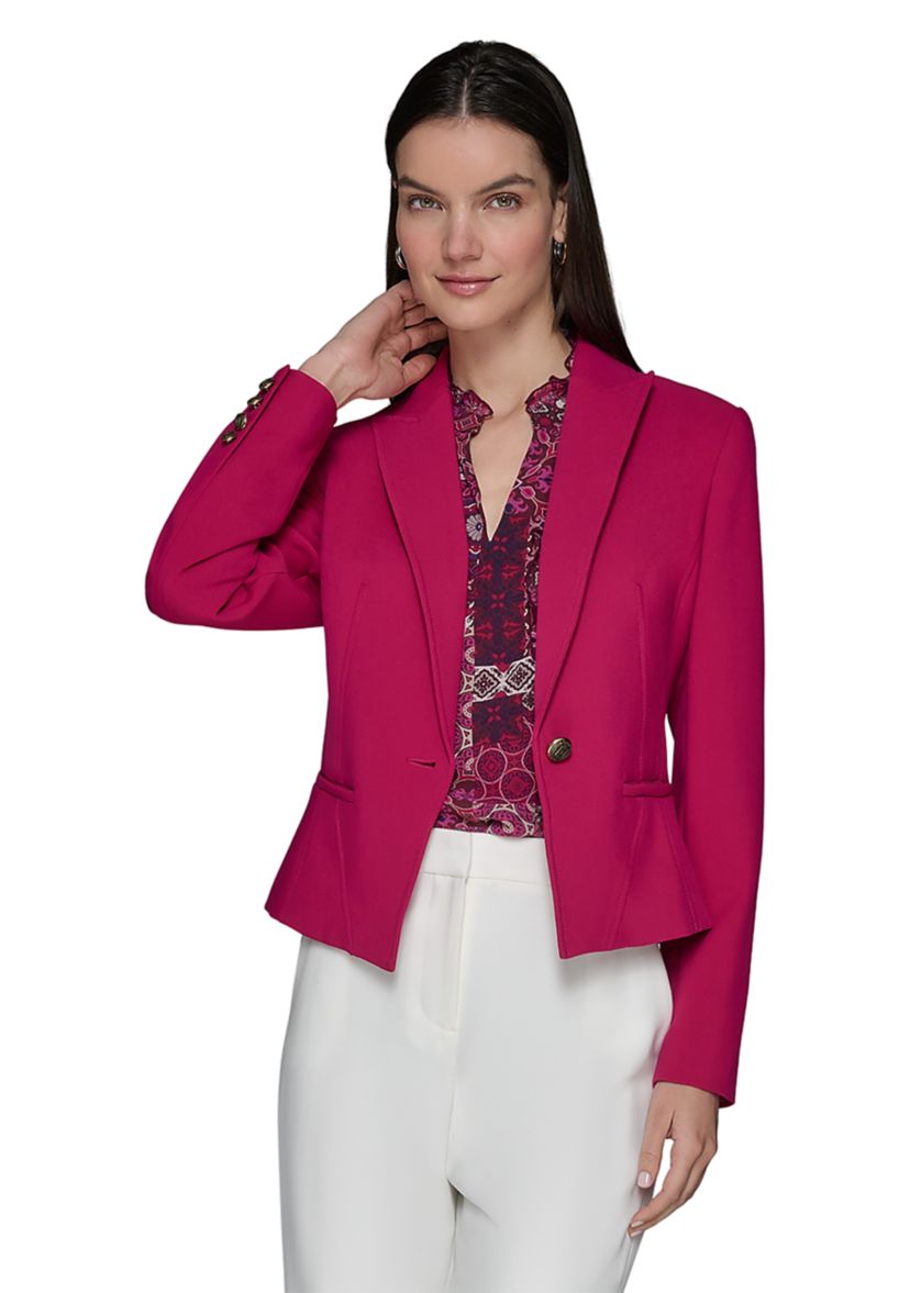 Womens One Button Cropped Jacket