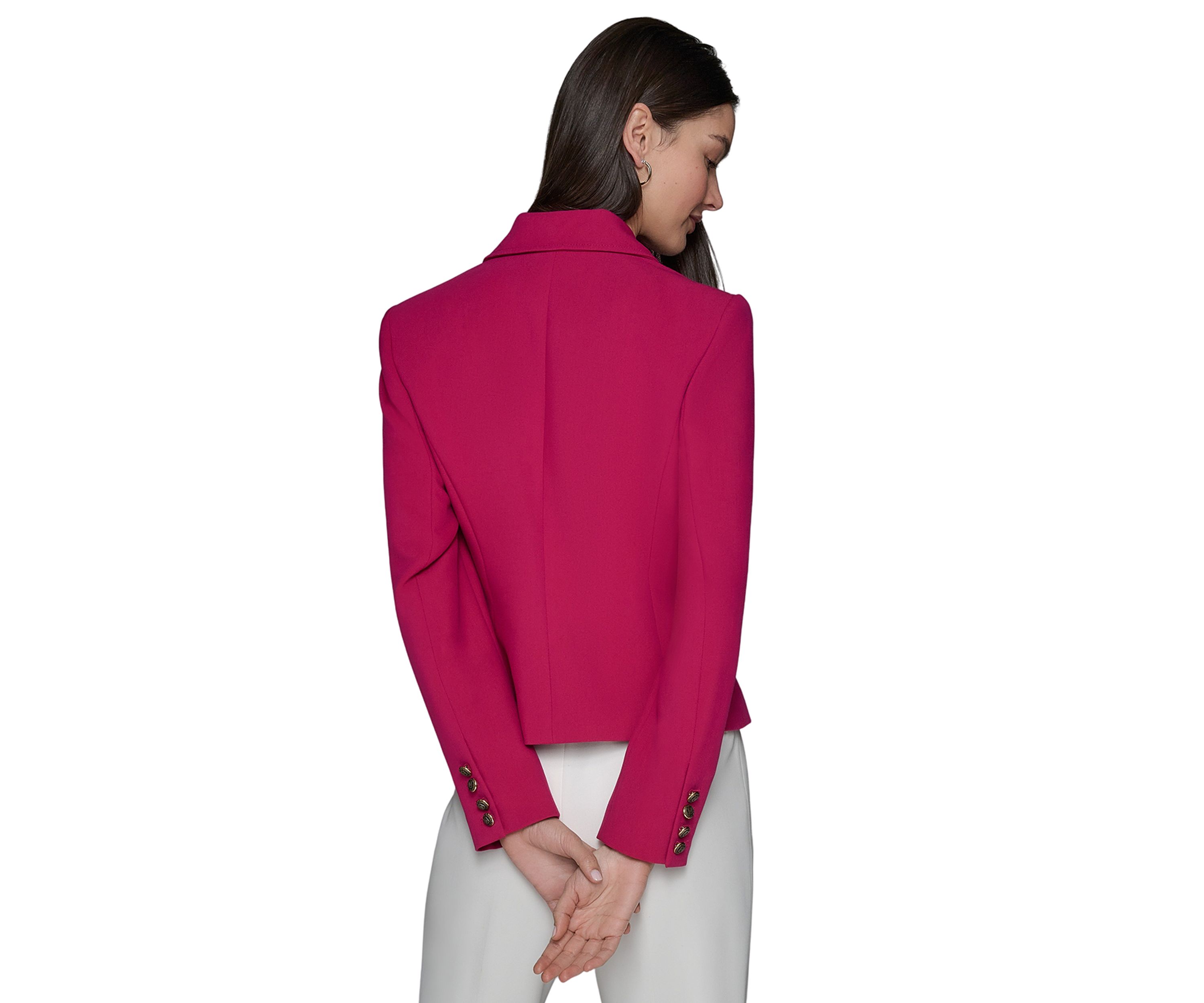 Womens One Button Cropped Jacket