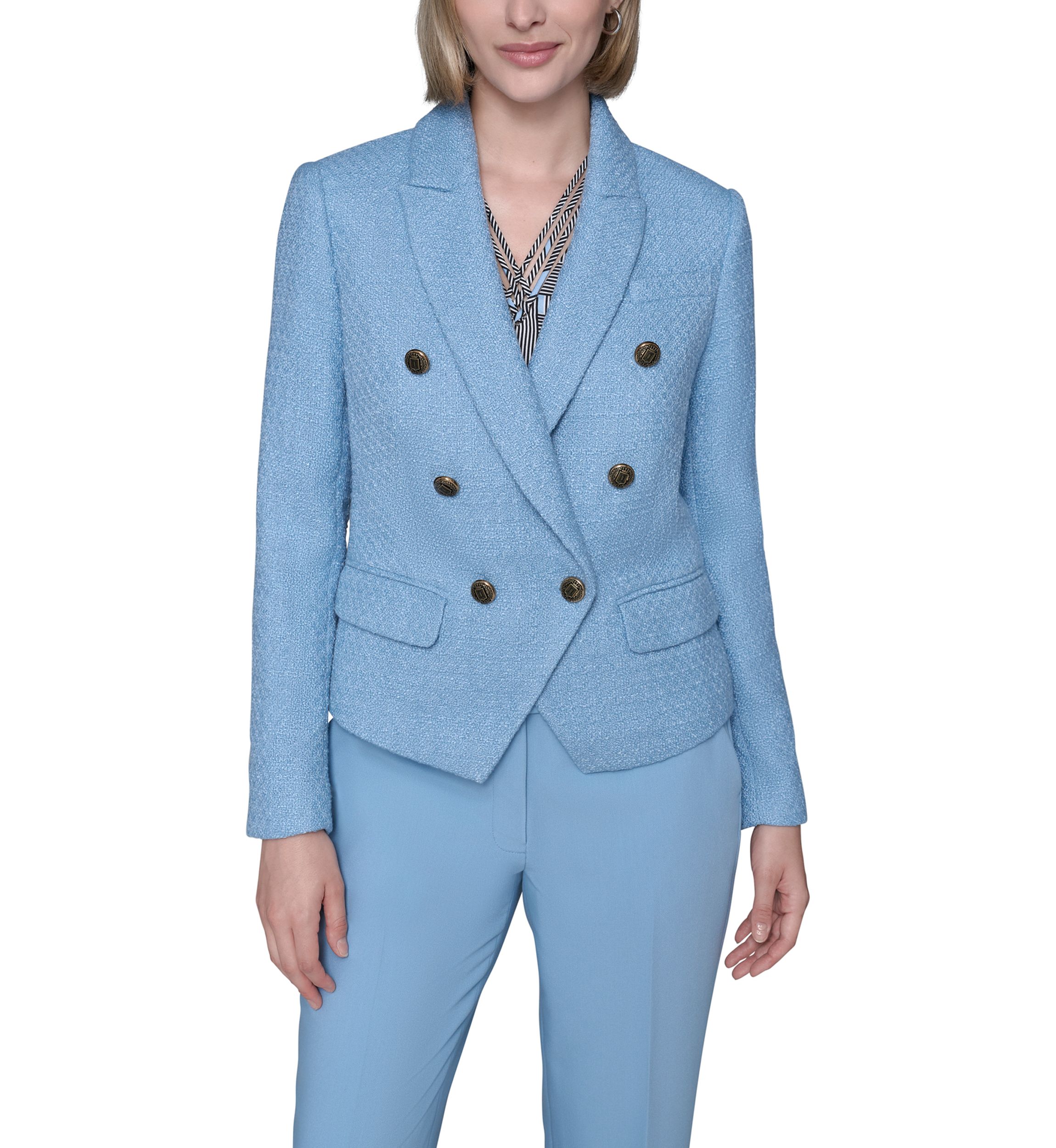 Womens Tweed Double Breasted Jacket 