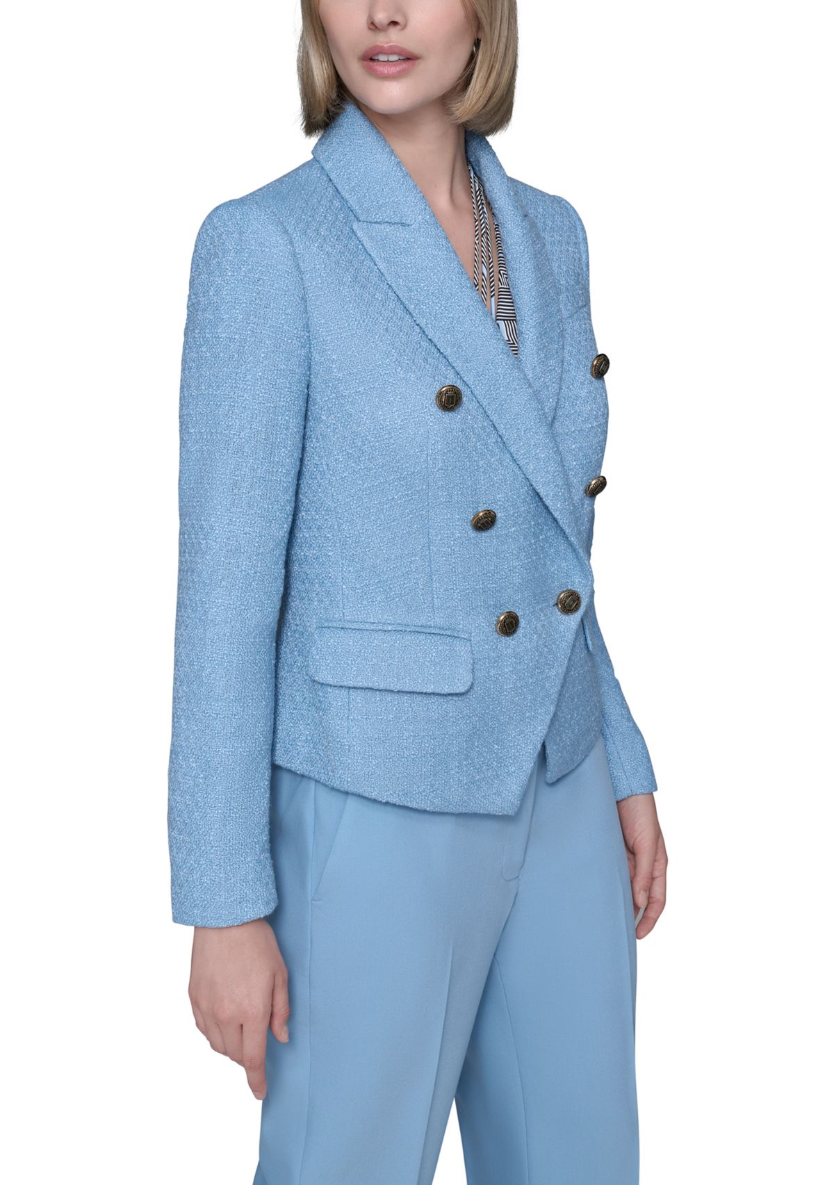 Womens Tweed Double Breasted Jacket 