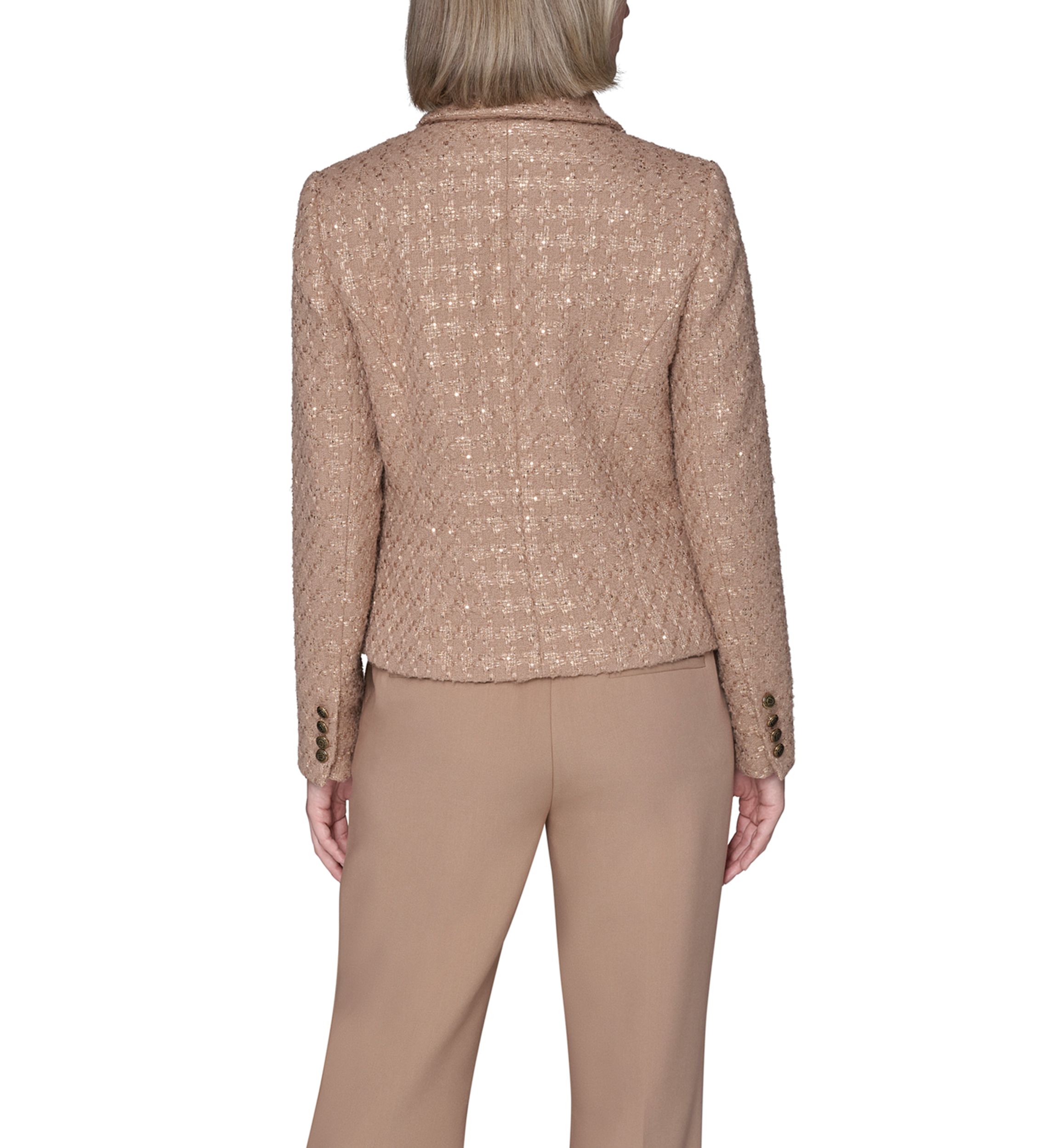 Womens Tweed Double Breasted Novelty Jacket