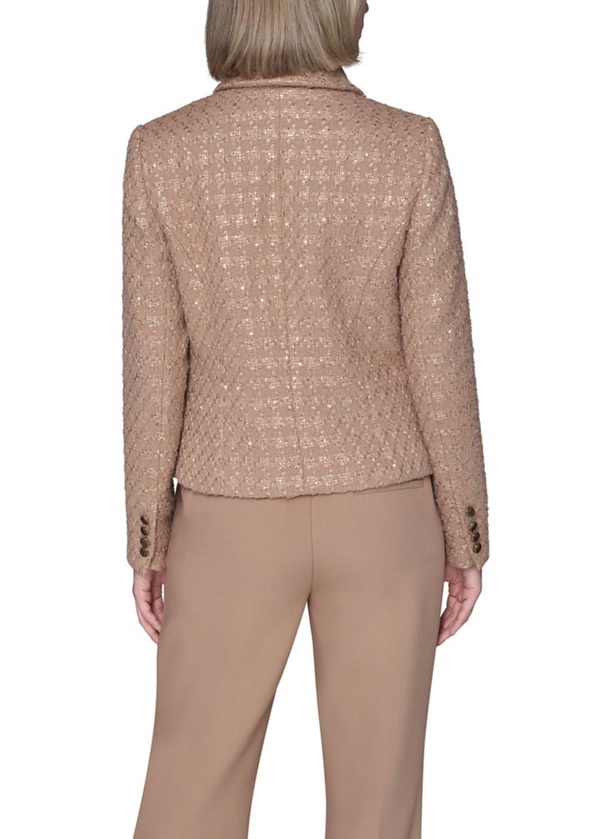 Womens Tweed Double Breasted Novelty Jacket