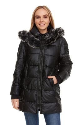 Celsius Metalic Hooded Puffer Jacket