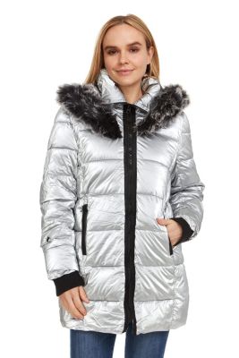 Celsius Celsius Metalic Hooded Puffer Jacket belk