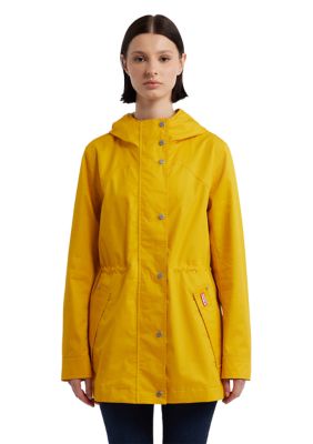 Hunter lightweight rubberised yellow rain mac online