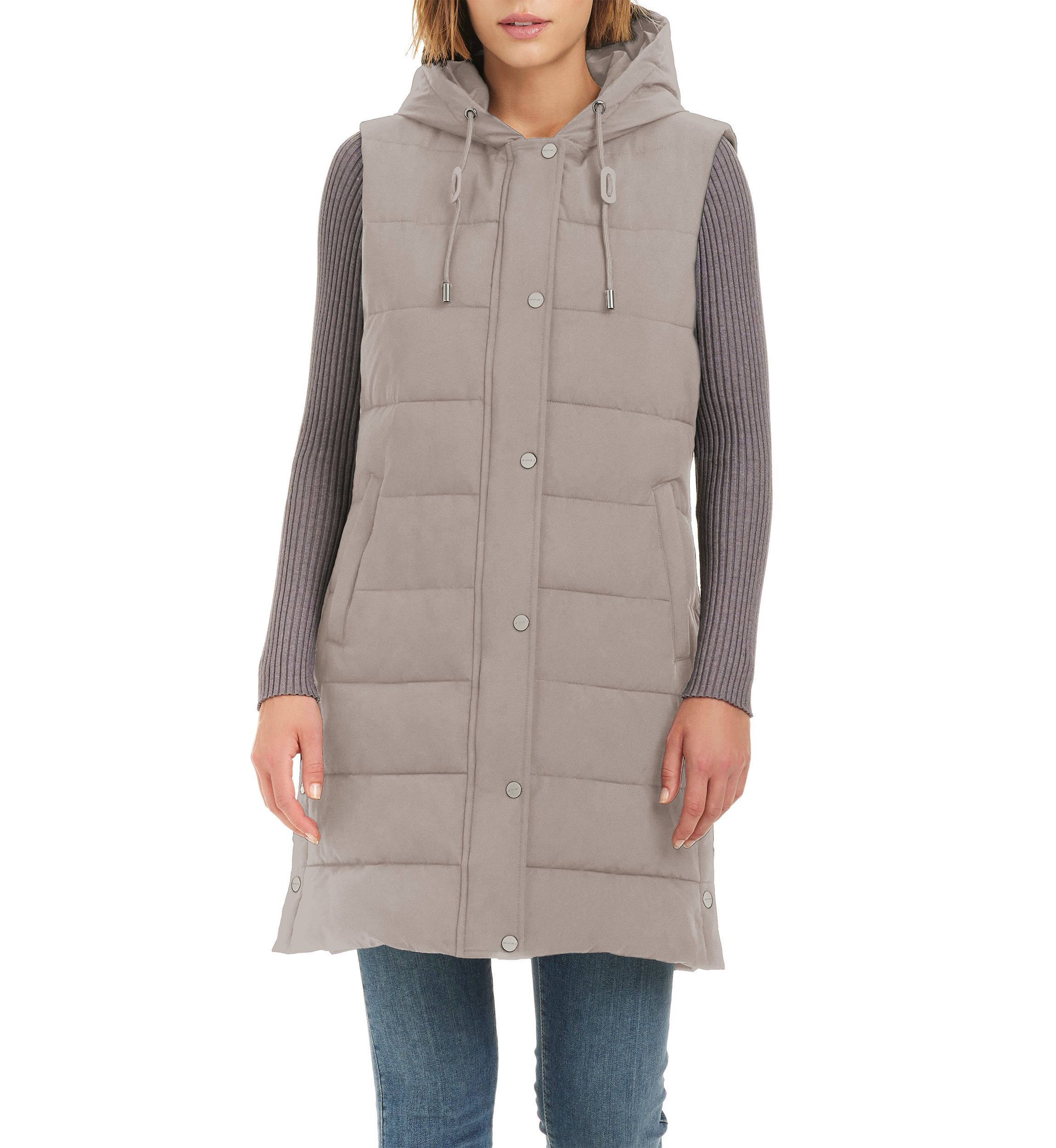 Womens Long Puffer Vest