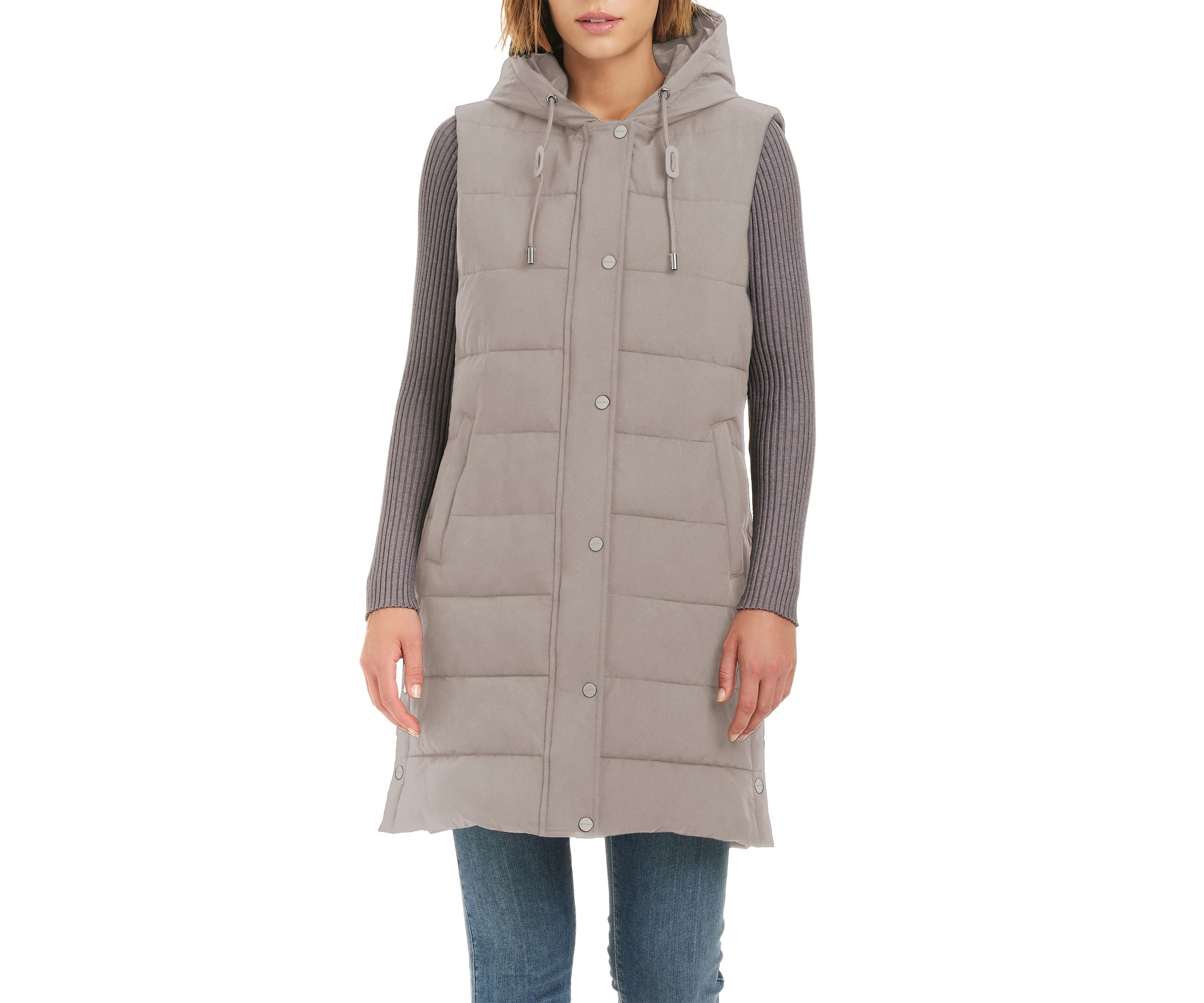 Womens Long Puffer Vest